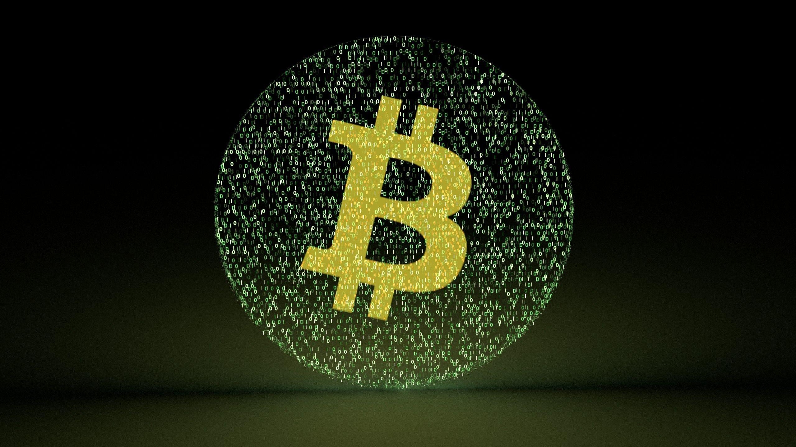 Bitcoin, Kryptowährungs-Hintergrund, Digitale, HD, Bild, 2560x1440 HD Desktop