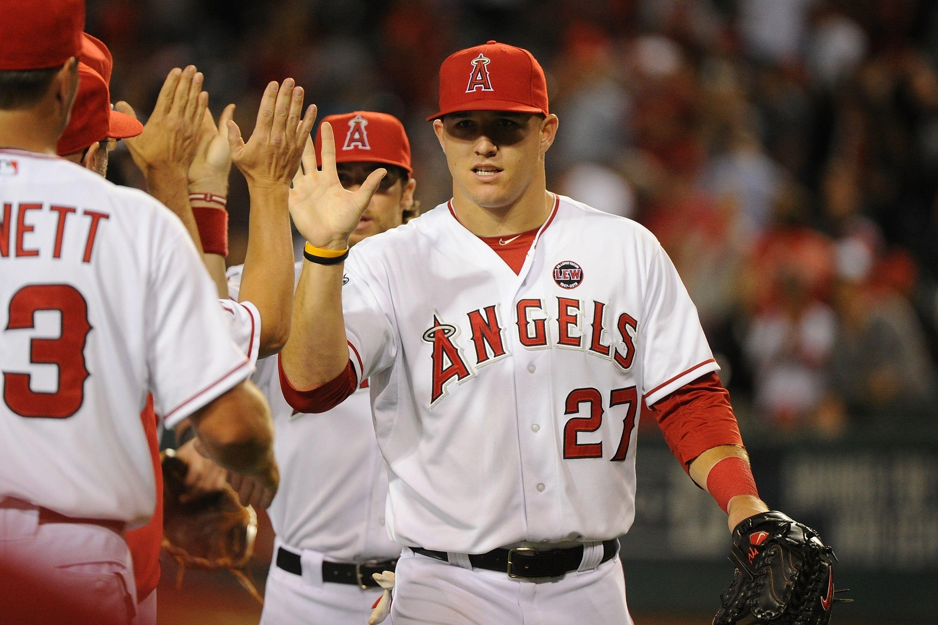 Mike Trout, Hintergrund, Sport, Baseball, Los Angeles, 3000x2000 HD Desktop