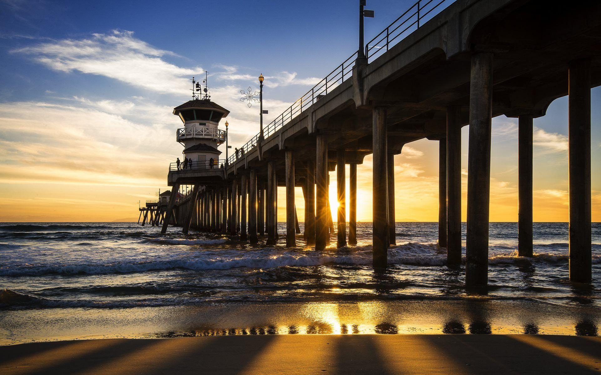 Hintergrundbild, Huntington Beach, Kalifornien, Pazifik, Download, 1920x1200 HD Desktop