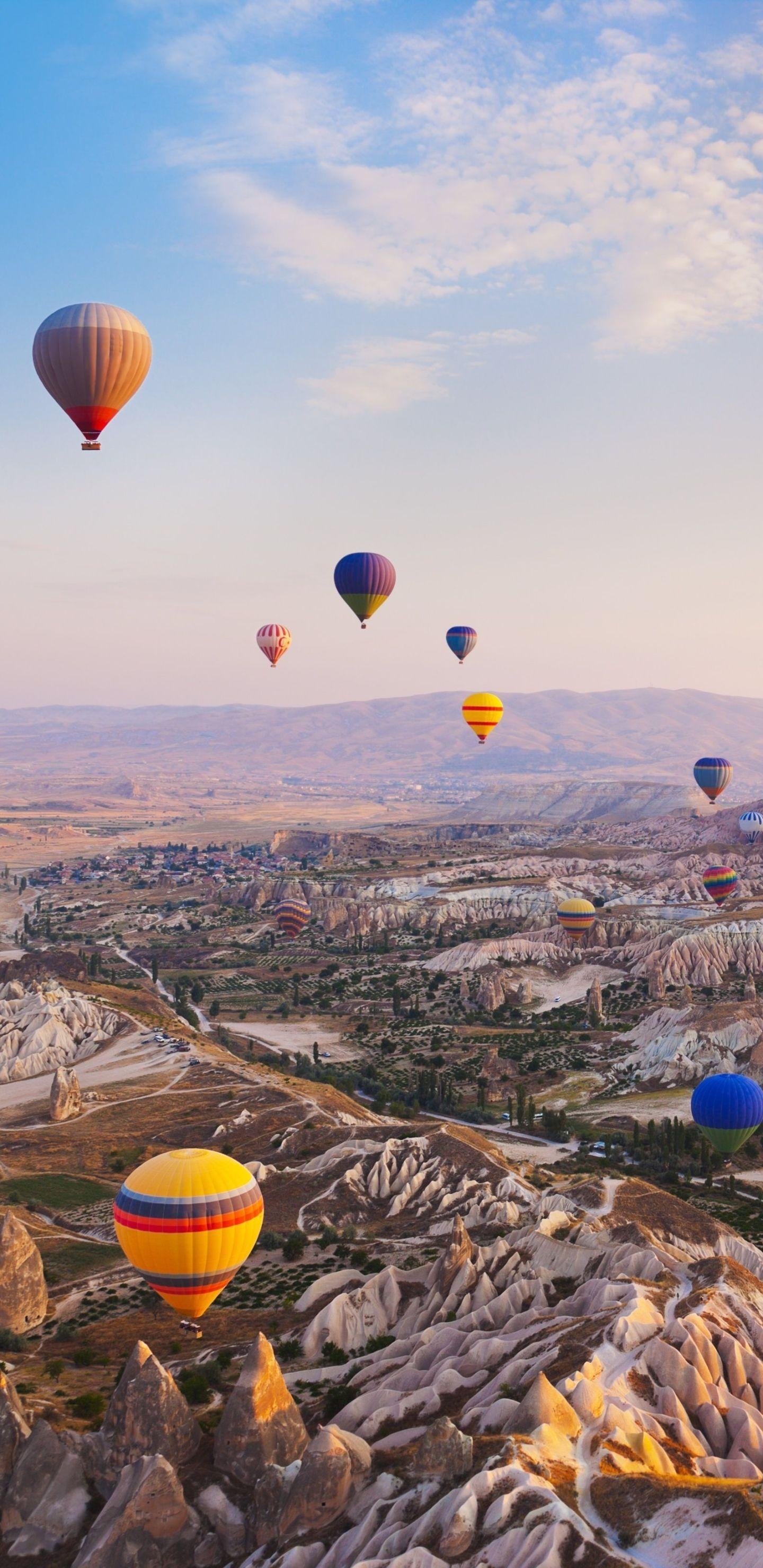 Kappadokien, Fahrzeuge, Heißluftballon, Abbildung, Türkei, 1440x2960 HD Handy