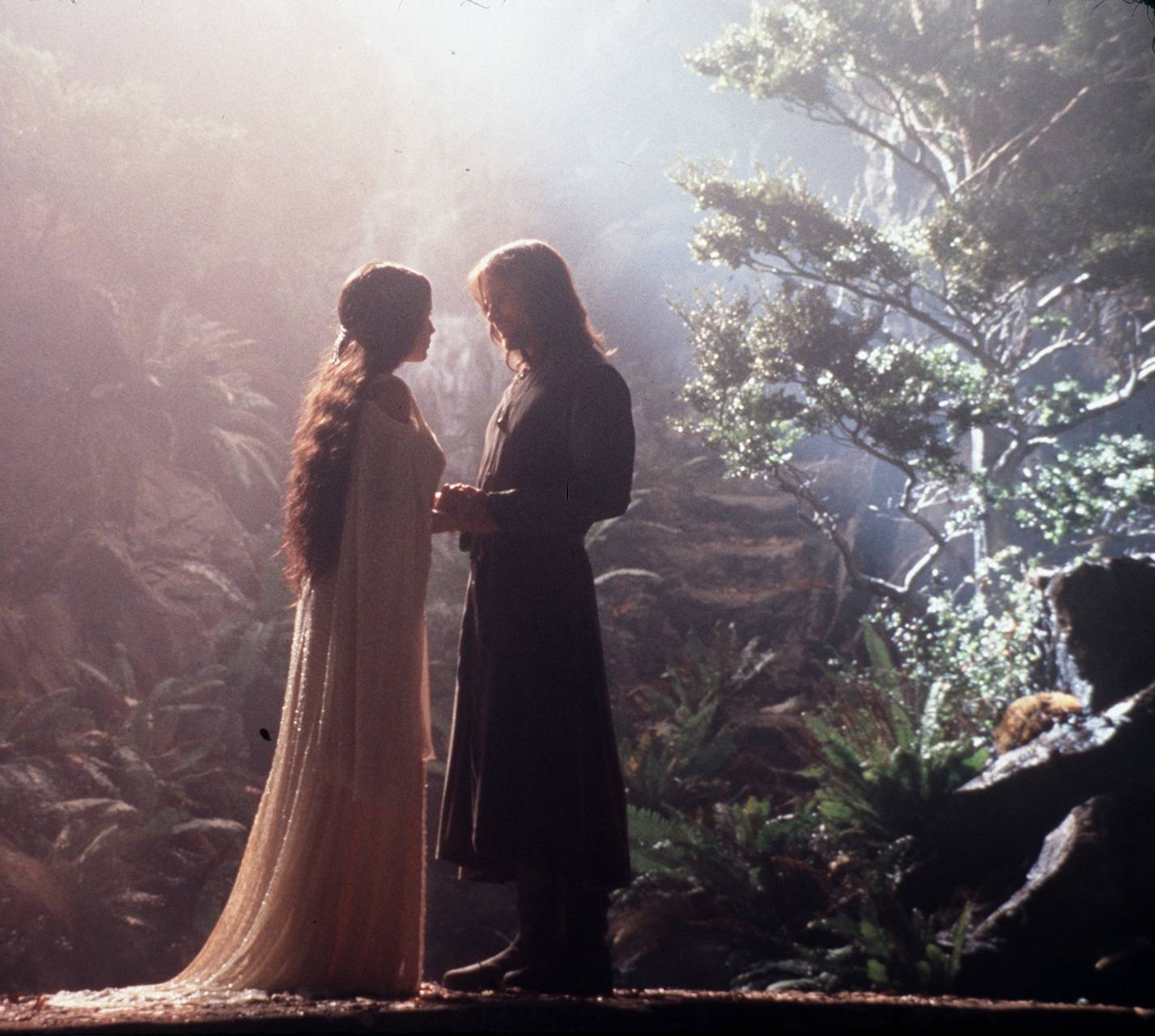 Aragorn, Arwen, Film, Herr der Ringe, Liebespaar, 1430x1280 HD Desktop