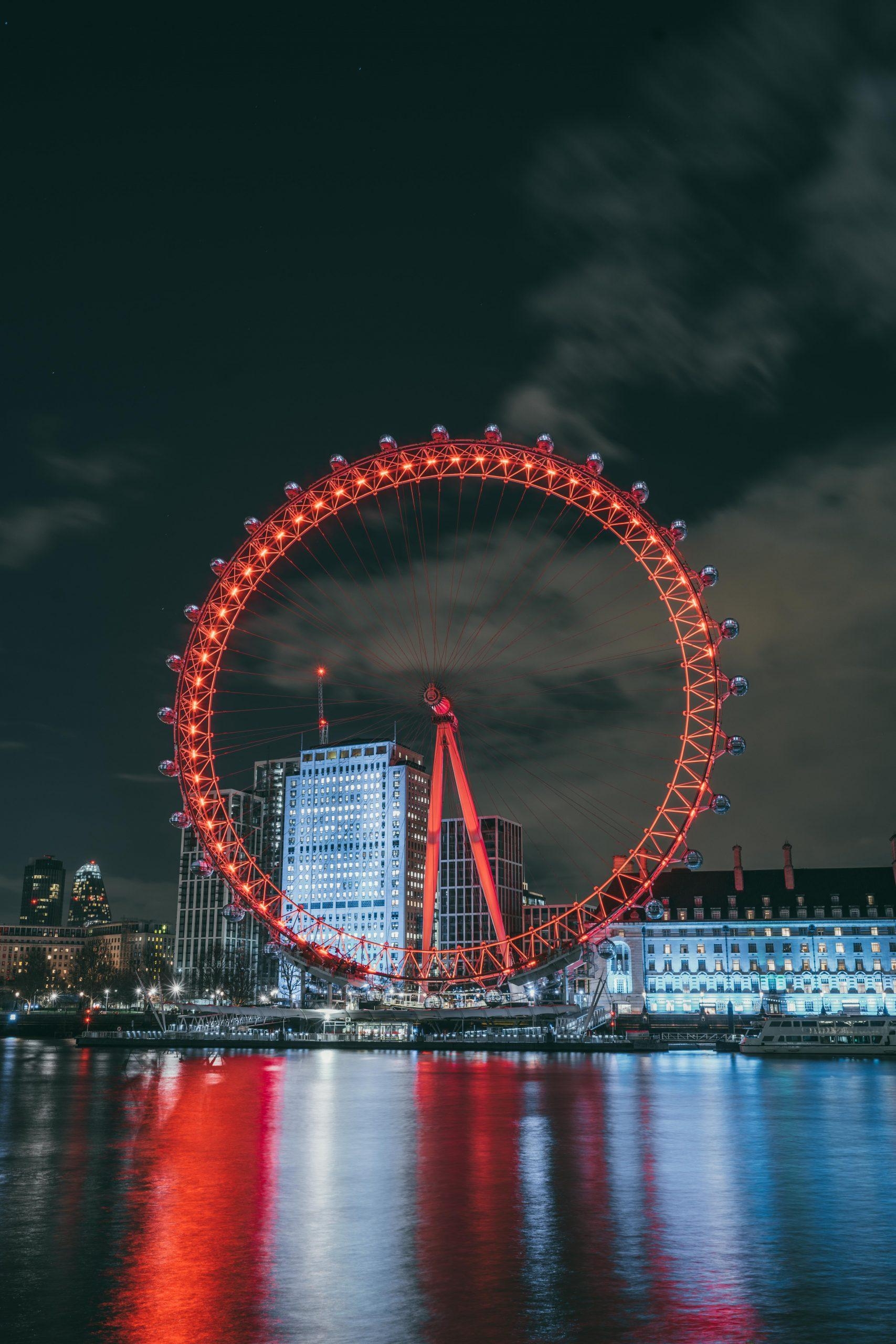 Karussell, London Eye, Drehen, Stil, Attraktion, 1710x2560 HD Handy