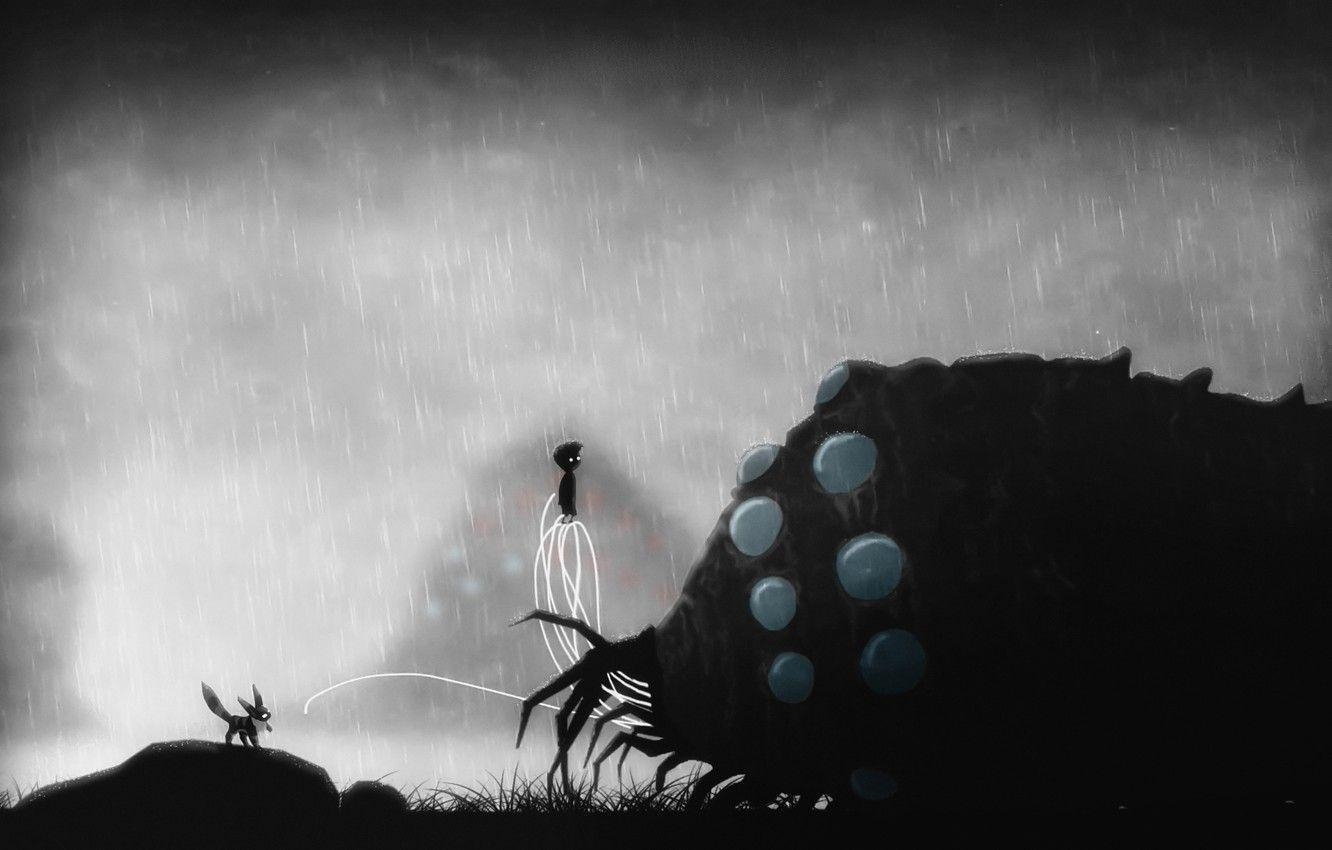 Monster, Junge, Kunst, Limbo, Desktopbild, 1340x850 HD Desktop