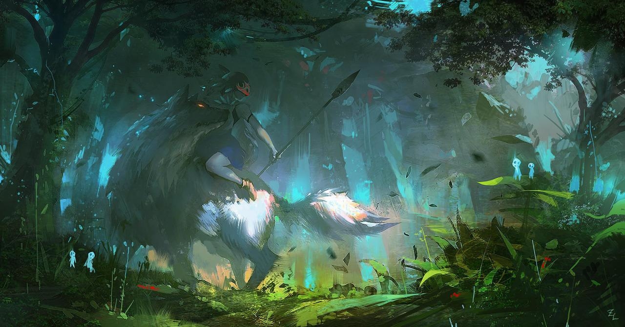 Prinzessin Mononoke, Anime, HD, Bild, Künstlerisch, 1280x670 HD Desktop