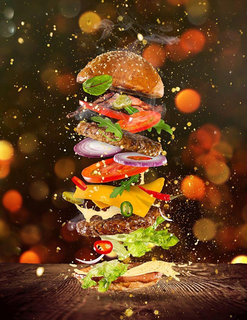 Hamburger, Brötchen, Käse, Wasserspritzer, Mahlzeit, 800x1030 HD Handy