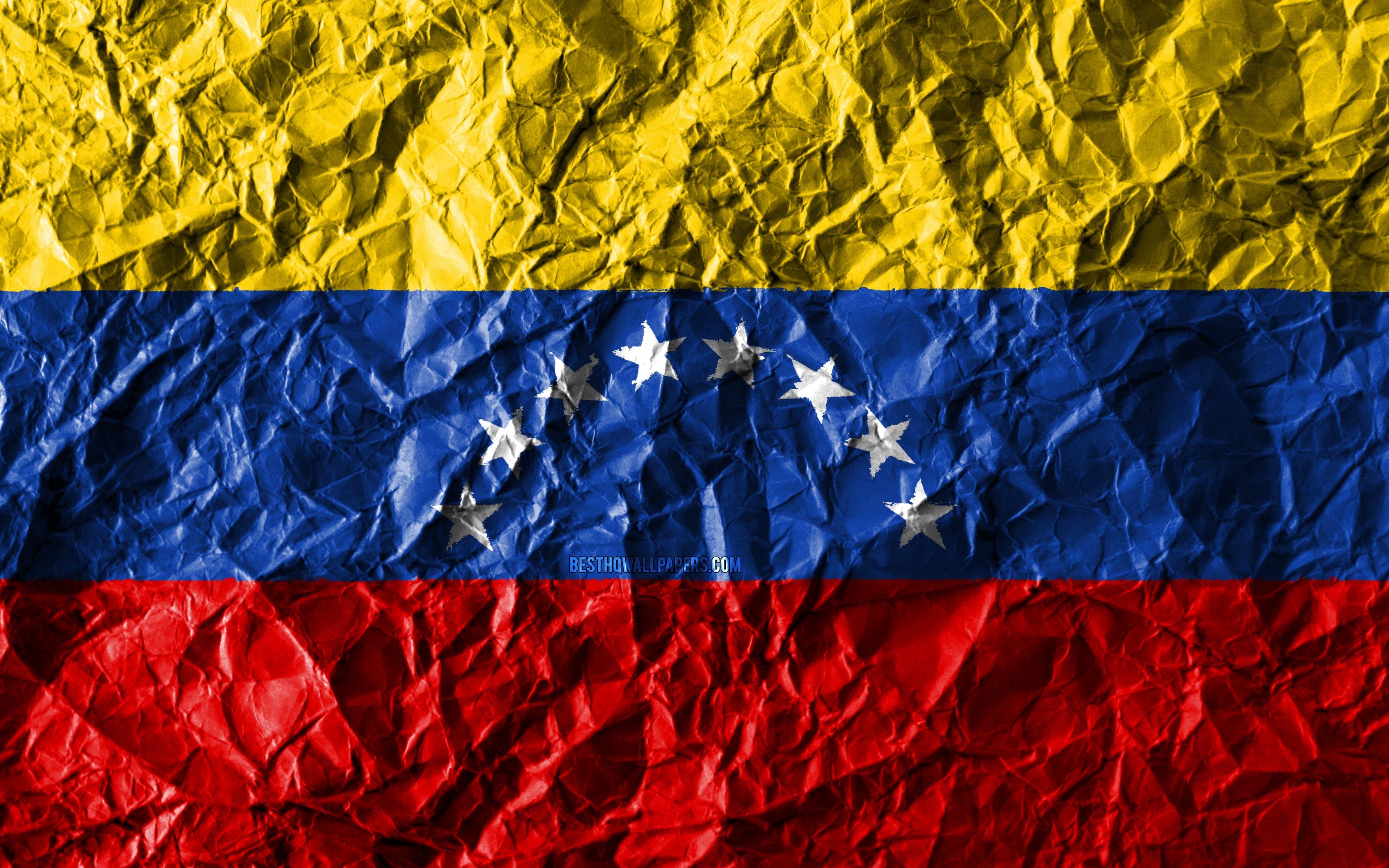 Venezolanische, Flagge, 4K, Papier, Download, 3840x2400 4K Desktop