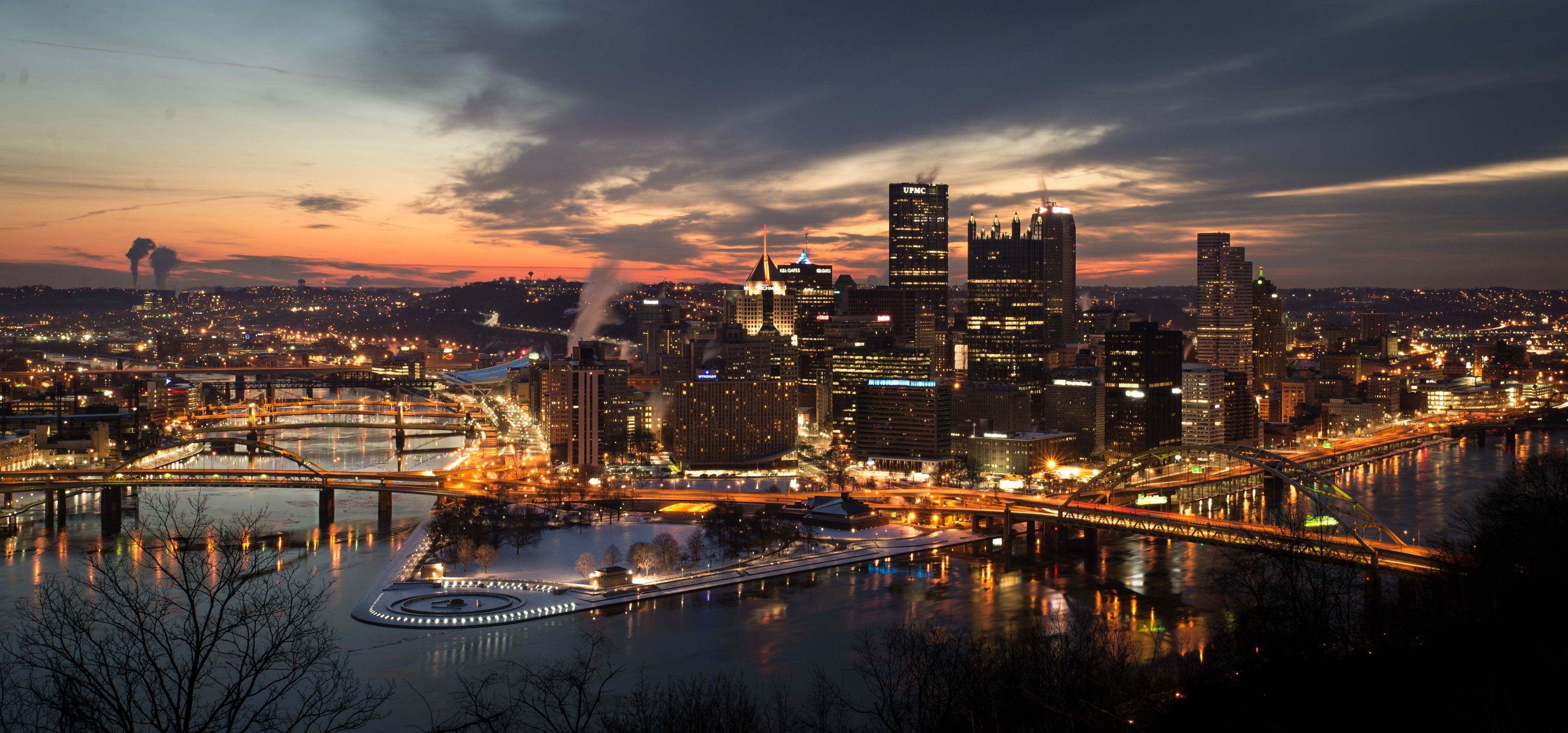 Pittsburgh, UPMC, Krankenhaus, Gesundheit, Reisen, 4080x1910 Dual Screen Desktop