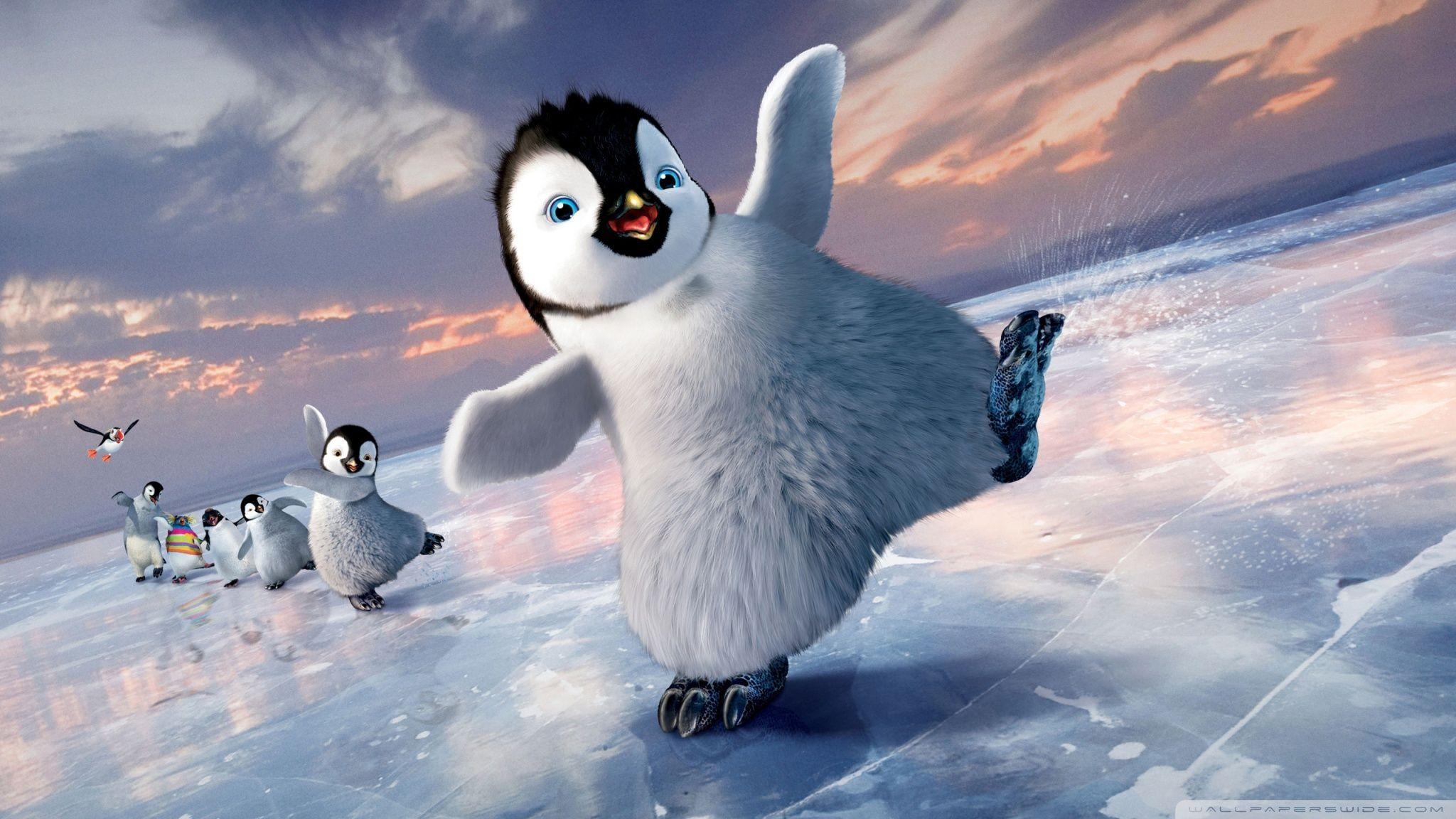 Happy Feet, Cartoon, HD, Kinderfilm, Pinguin, 2050x1160 HD Desktop