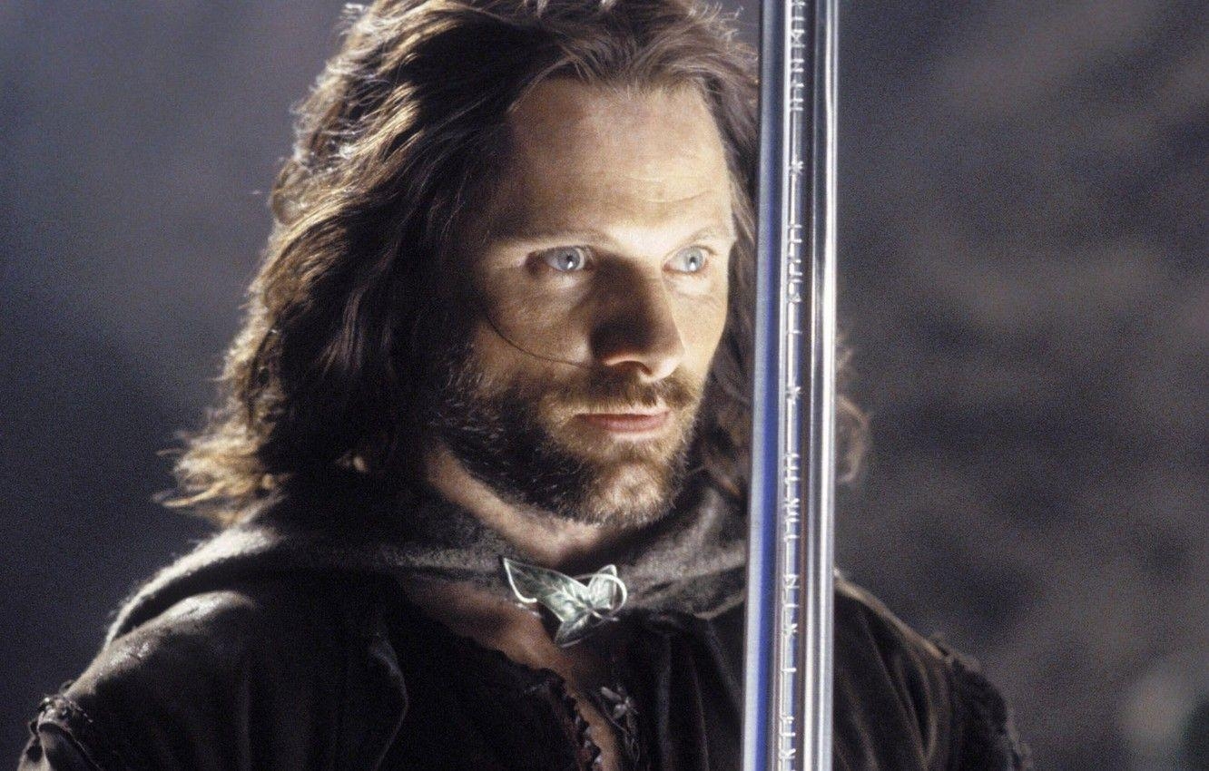 Aragorn, Filme, Herr der Ringe, Rahmen, Hintergrundbild, 1340x850 HD Desktop