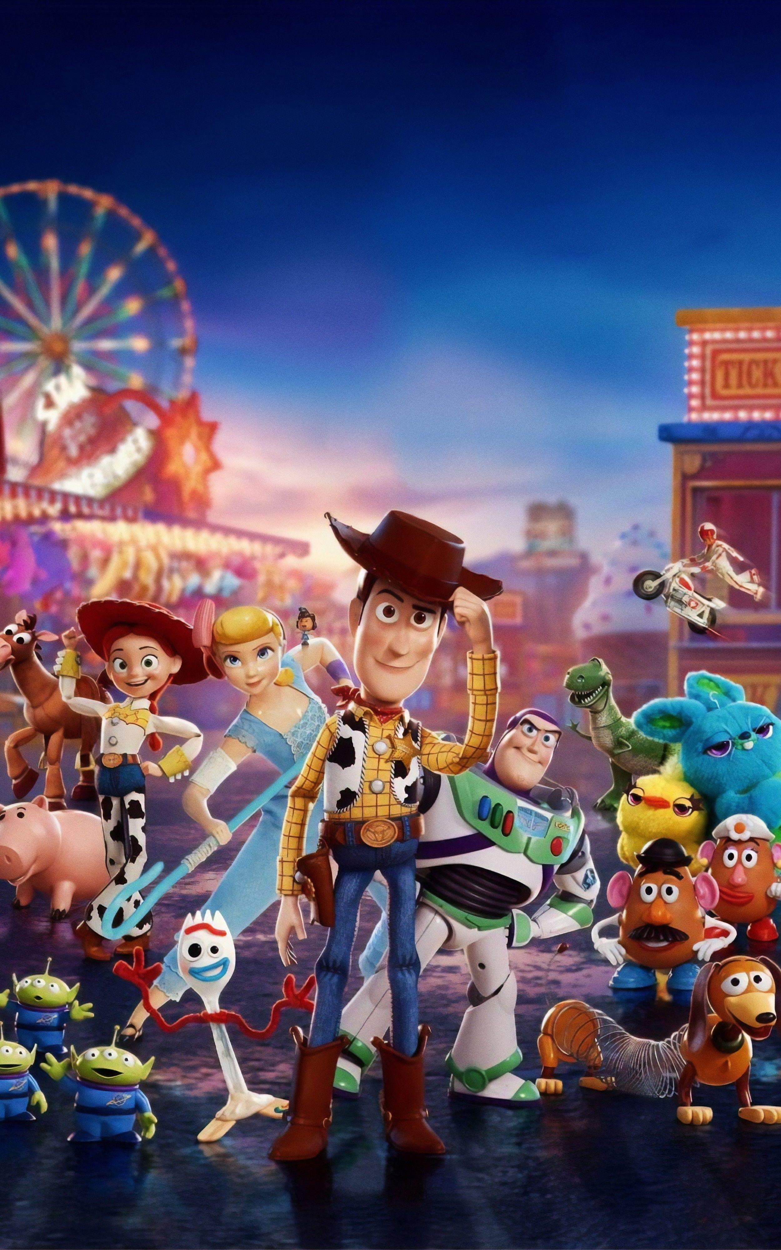 Toy Story 4, iPhone Bild, Cartoon, Pixar, Animation, 2500x4000 4K Handy