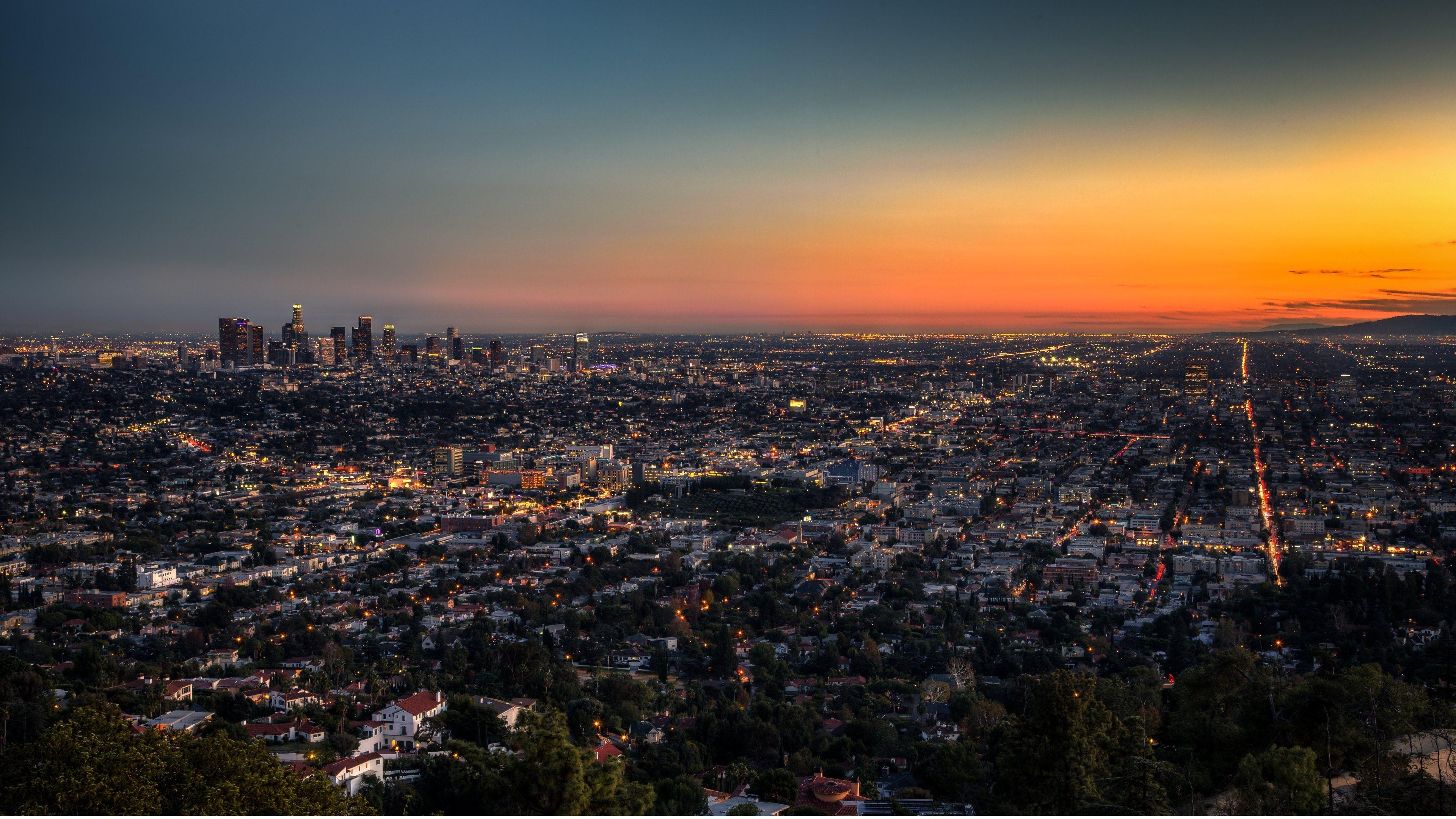 Los Angeles, HD, Bild, 3D, Stadt, 3840x2160 4K Desktop