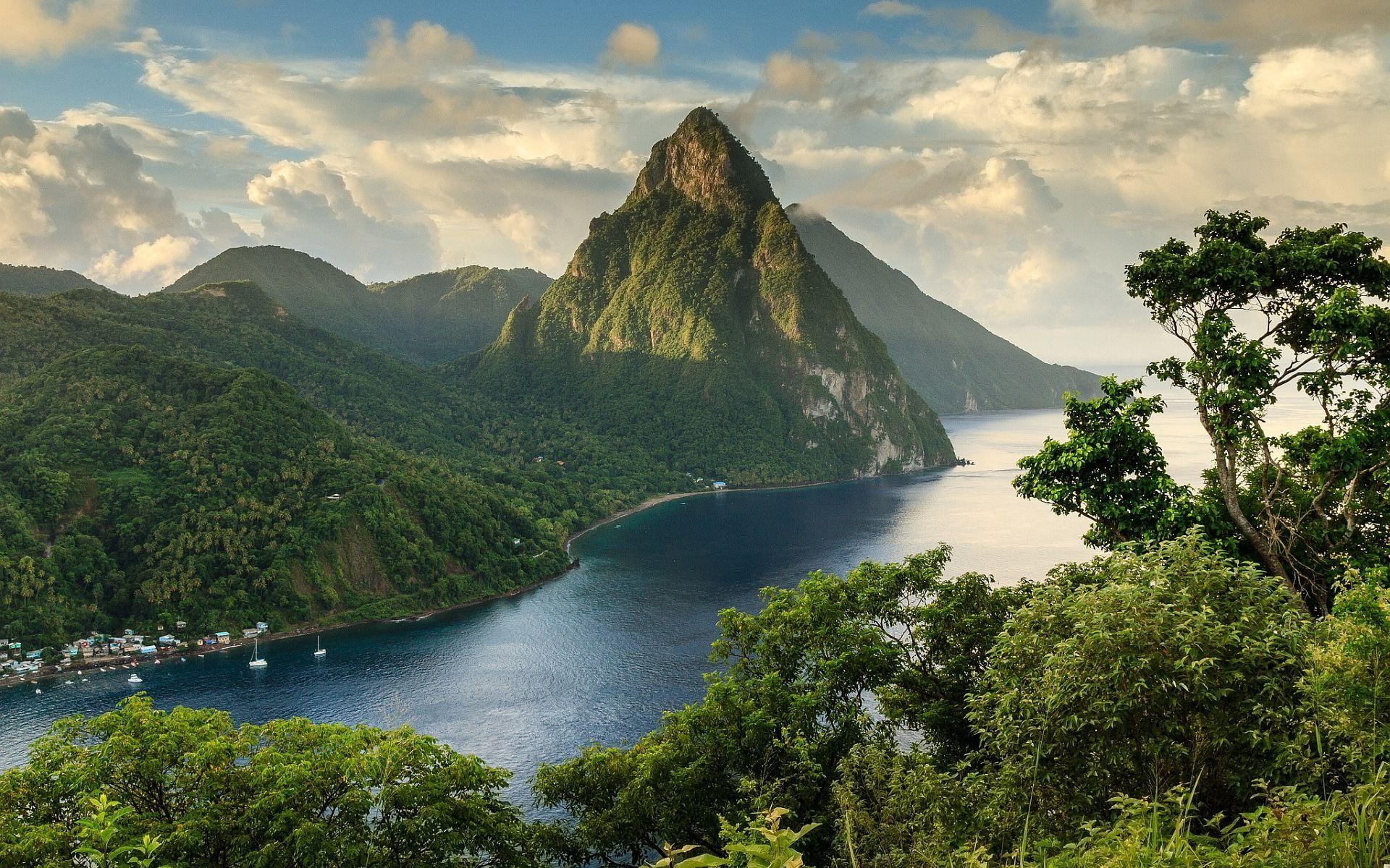 Saint Lucia, Insel, Karibik, tropisch, Reisen, 1920x1200 HD Desktop