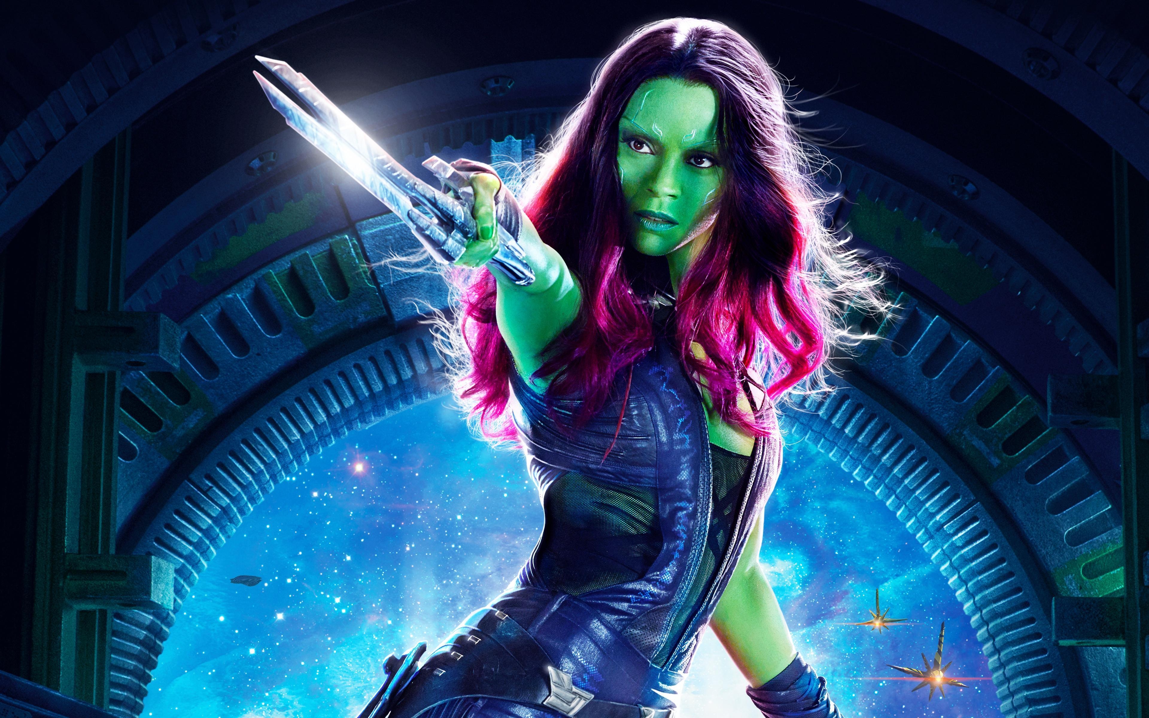 Gamora, Film, Marvel, Wandbild, HD, 3840x2400 4K Desktop