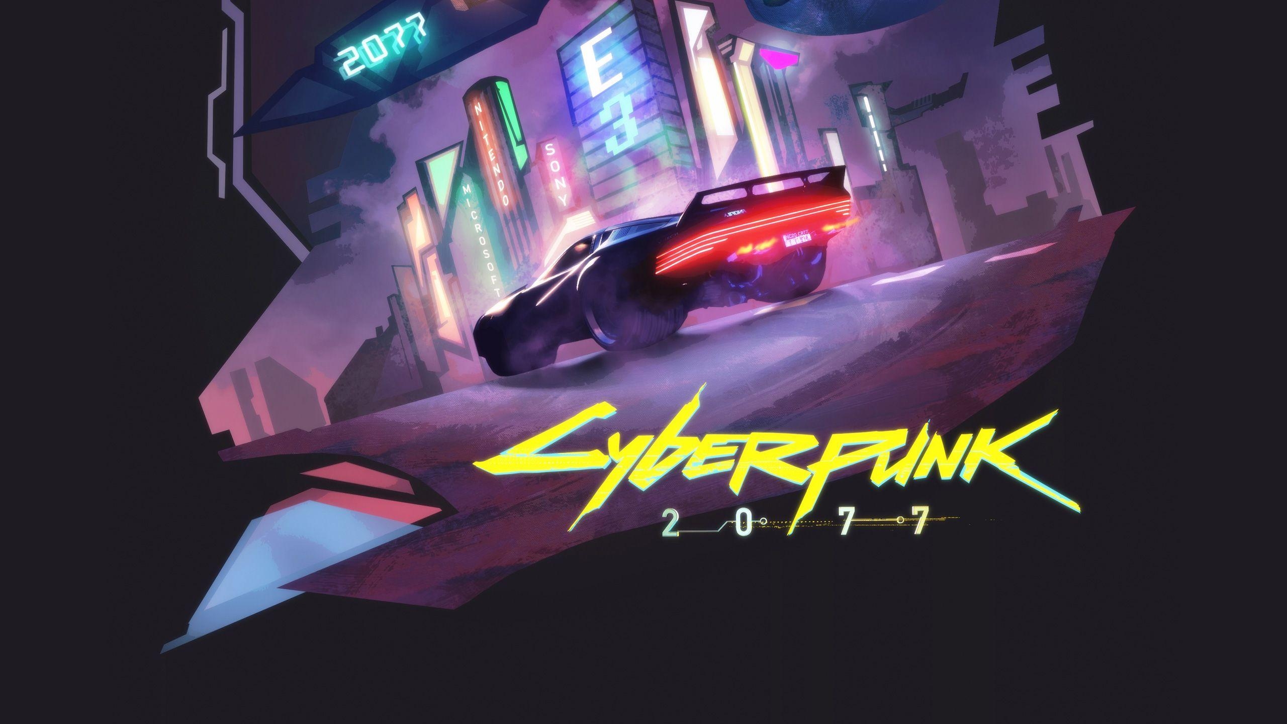 Cyberpunk, 2077, Fanart, Spiele, 4K, 2560x1440 HD Desktop