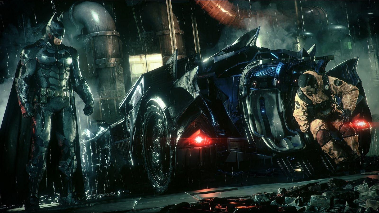 Batmobile, Arkham Knight, Batman, Heckansicht, Desktop, 1600x900 HD Desktop