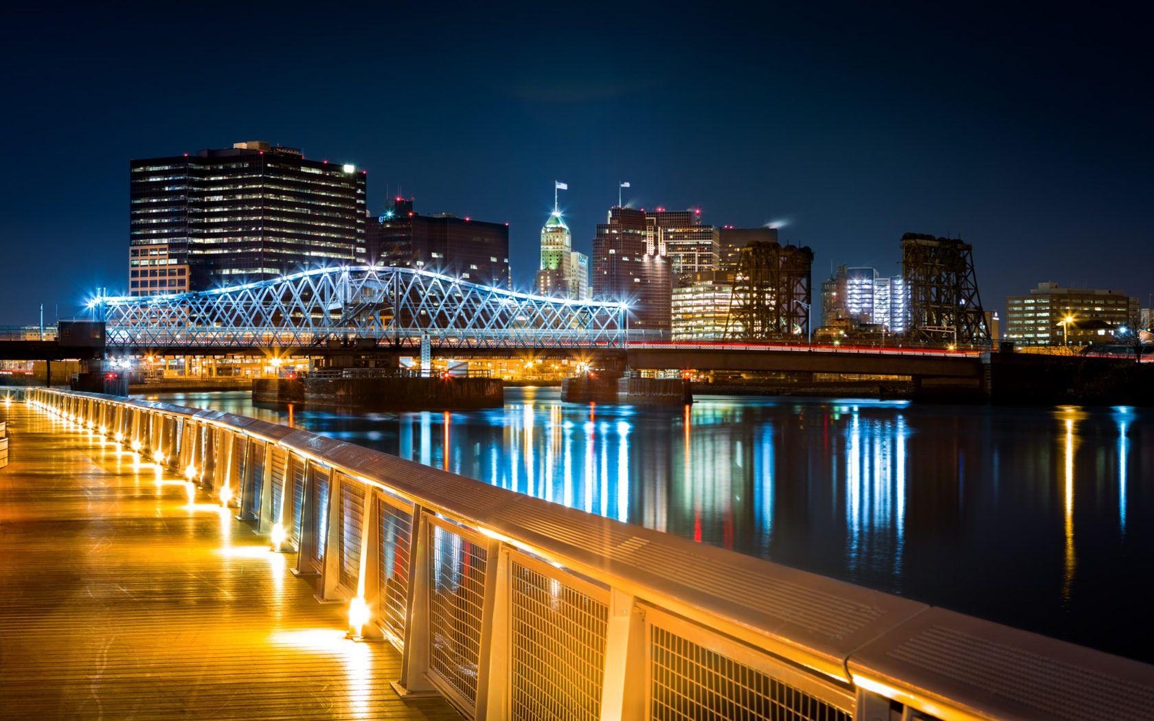 Newark, New Jersey, Brücke, Passaic Fluss, HD, 1680x1050 HD Desktop