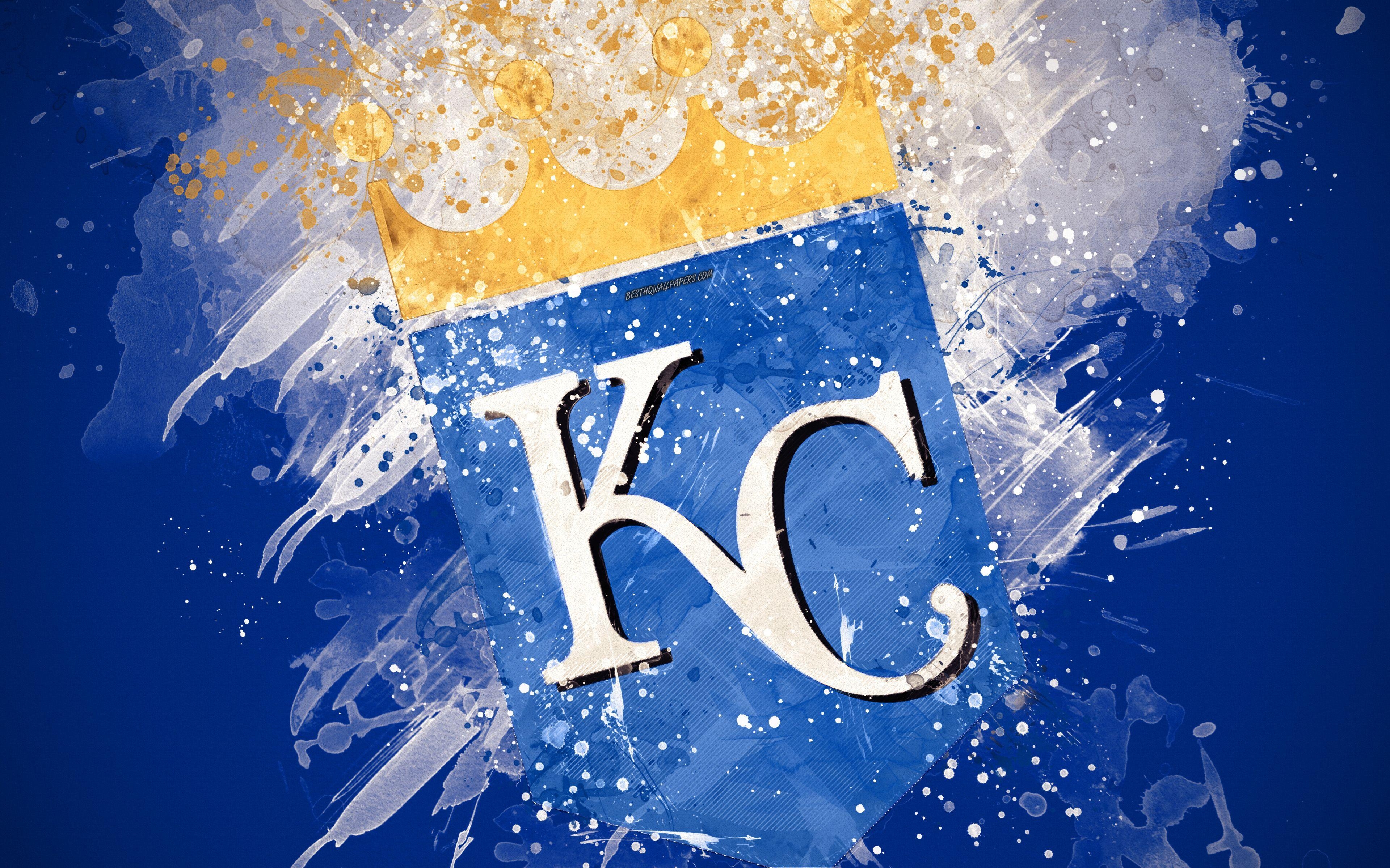 Kansas City Royals, 4K, Logo, MLB, Missouri, 3840x2400 4K Desktop