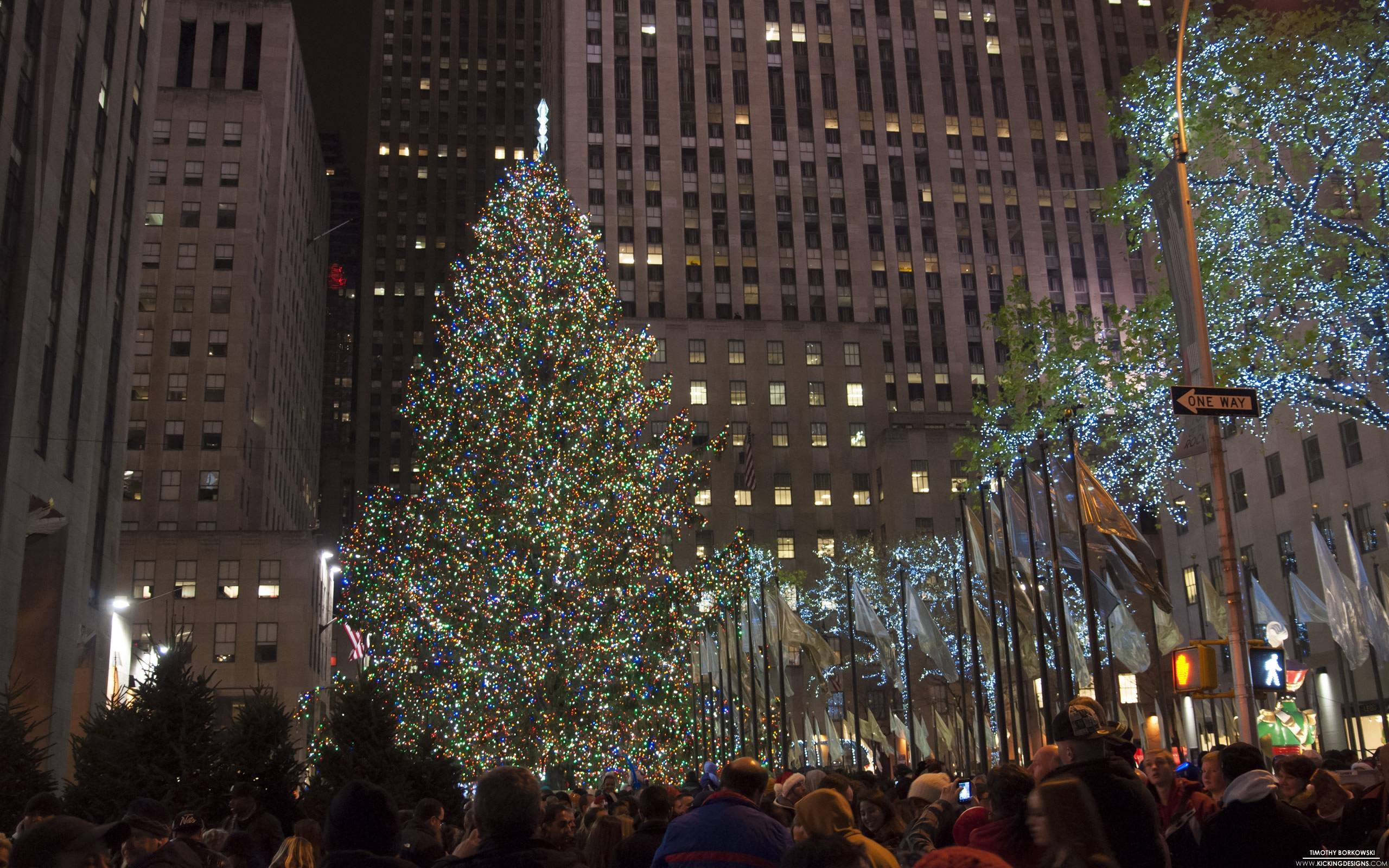 Rockefeller, Weihnachtsbaum, Dezember 2012, Festlich, Feiertagszauber, 2560x1600 HD Desktop