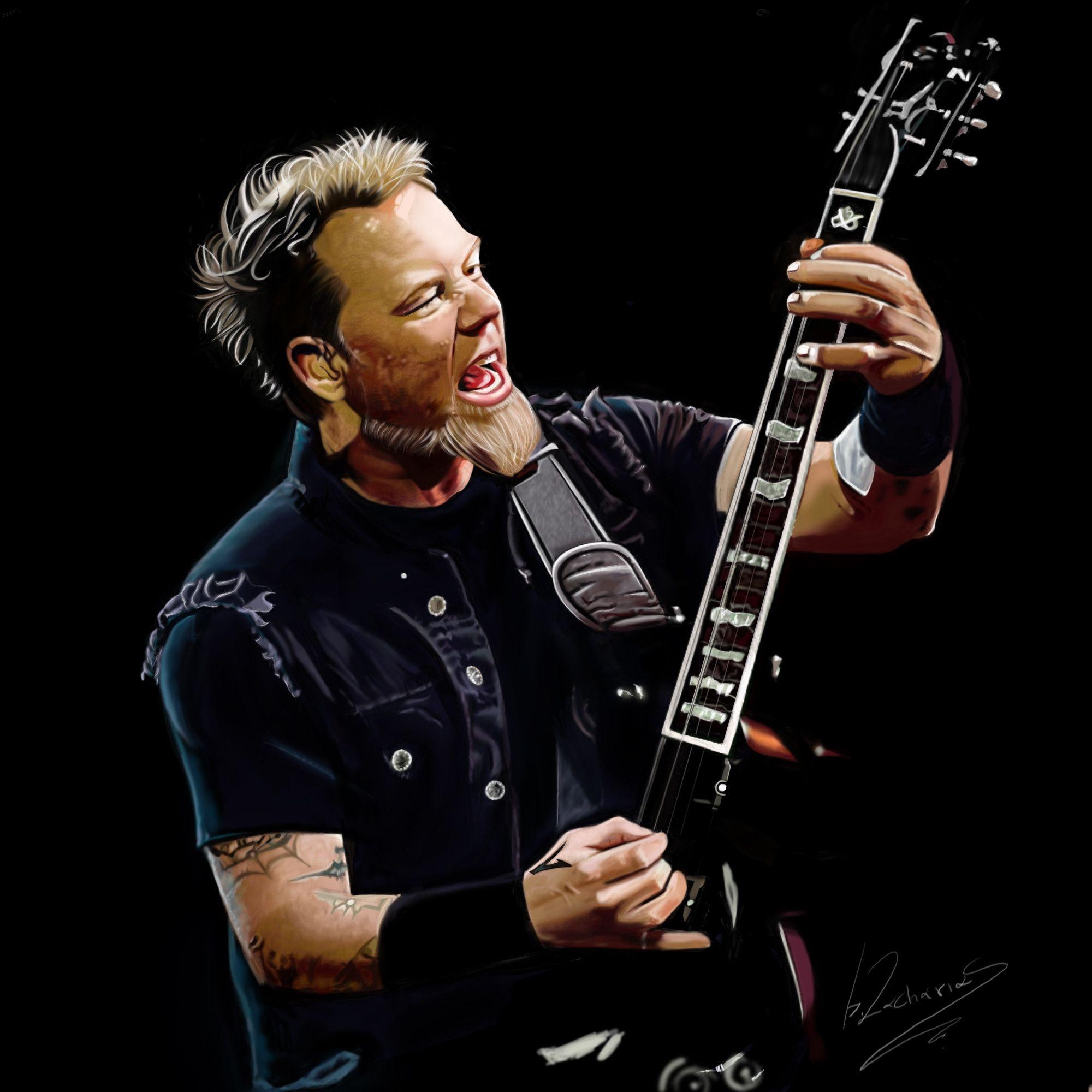 Junger James Hetfield, Musik, Bild, Hintergrund, 2000x2000 HD Handy