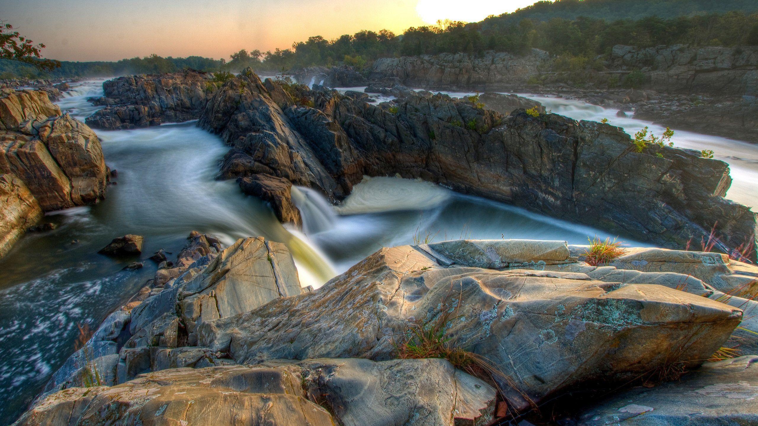 Virginia, Landschaften, Natur, Wasserfälle, Flüsse, 2560x1440 HD Desktop