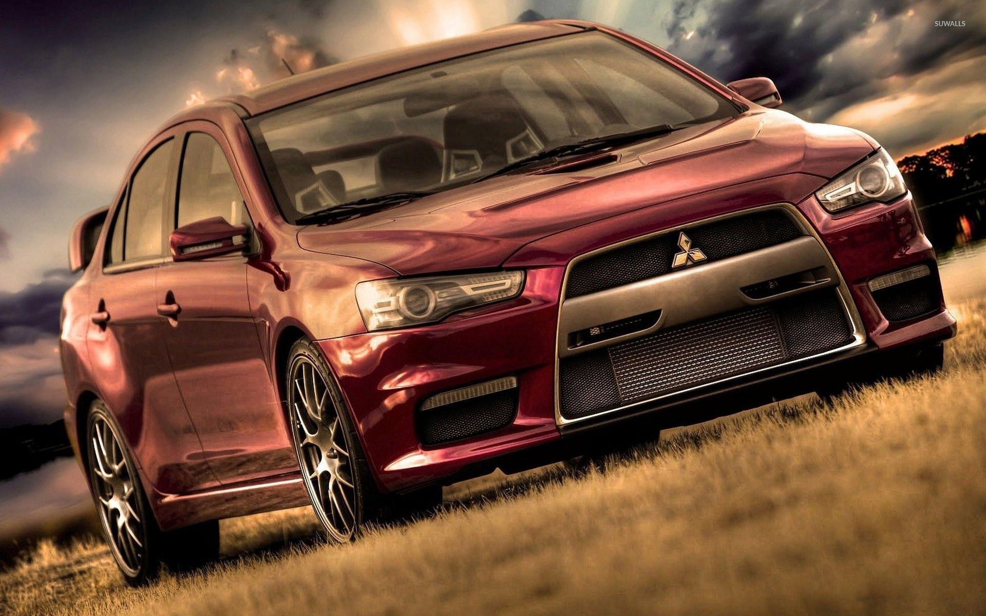 Roter Mitsubishi, Lancer Evolution, Stylisch, Kraft, Schnelligkeit, 1920x1200 HD Desktop