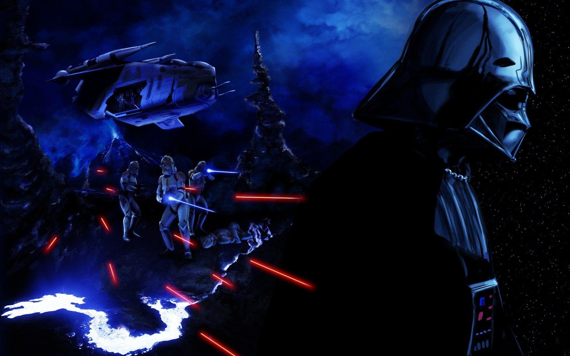 Darth Vader, CGI, futuristisches Raumschiff, Star Wars, Render, 1920x1200 HD Desktop