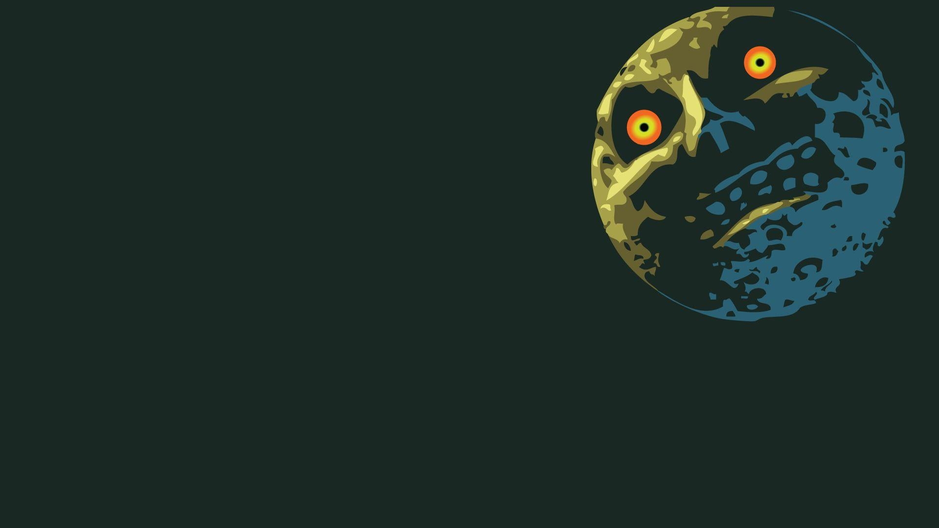 Majora's Mask, Lila Schwarz Grün, digital, Kunst, 1920x1080 Full HD Desktop