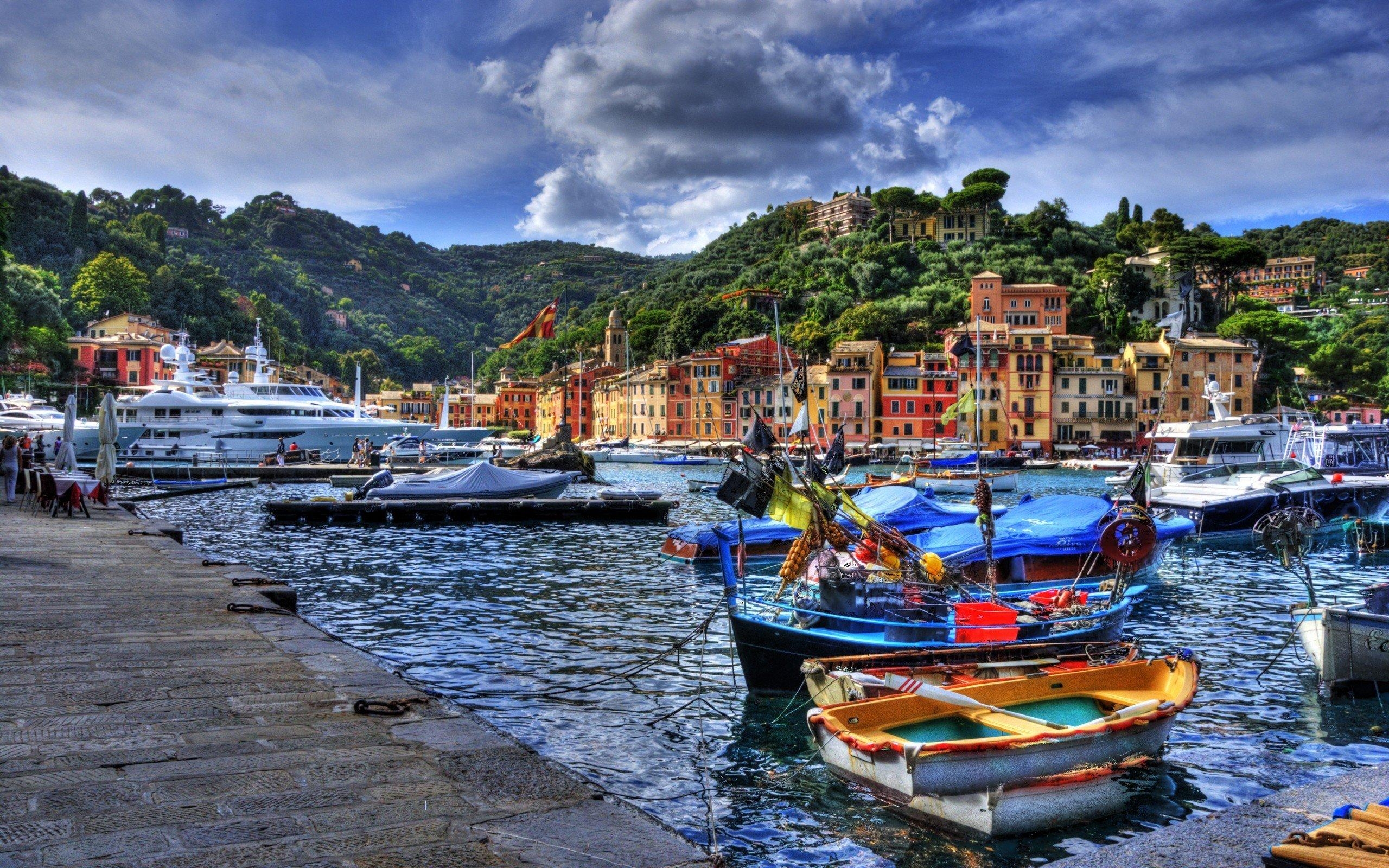 Portofino, Stadt, Italien, Desktop, Hintergrund, 2560x1600 HD Desktop