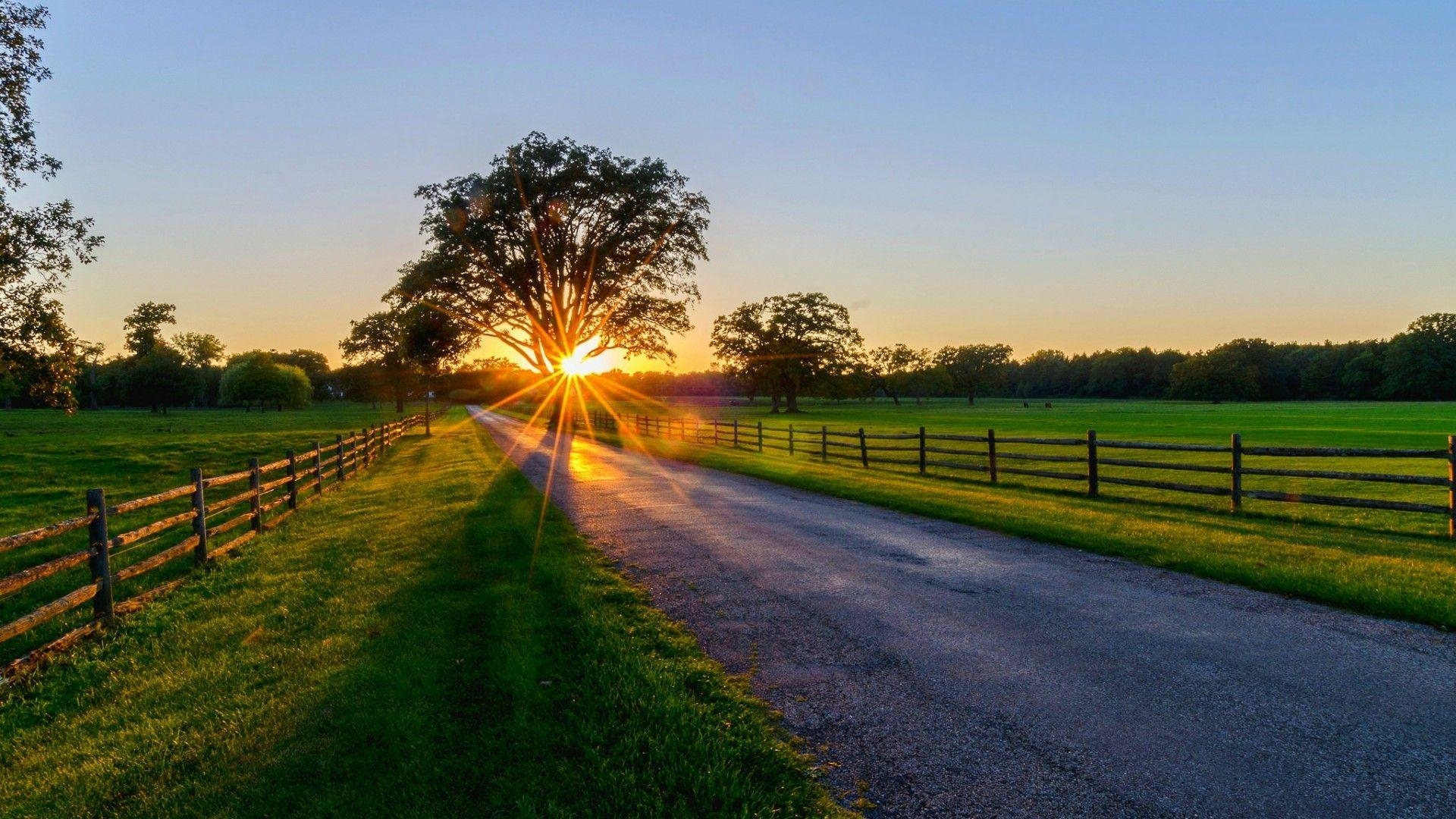 Straße, Sonnenaufgang, Landschaft, Natur, Studio, 1920x1080 Full HD Desktop