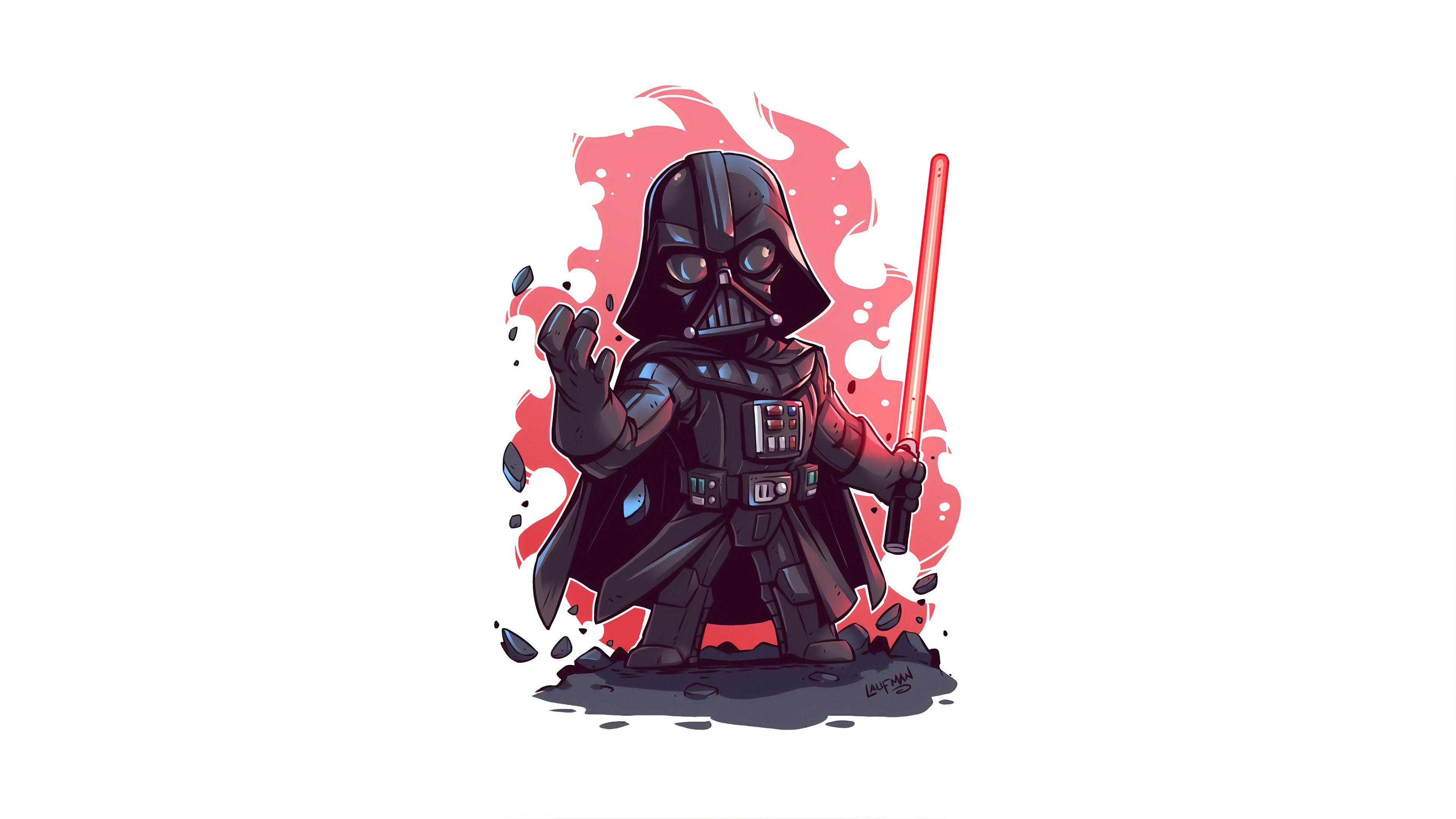 Darth Vader, 4K, minimal, Kunst, Star Wars, 3840x2160 4K Desktop