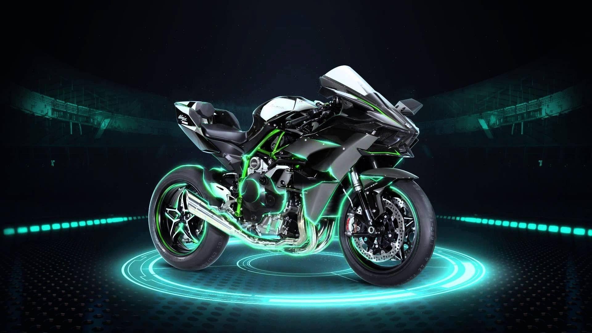 Kawasaki Ninja, Sport Motorrad, Schwarz, Bild, Rennsport, 1920x1080 Full HD Desktop