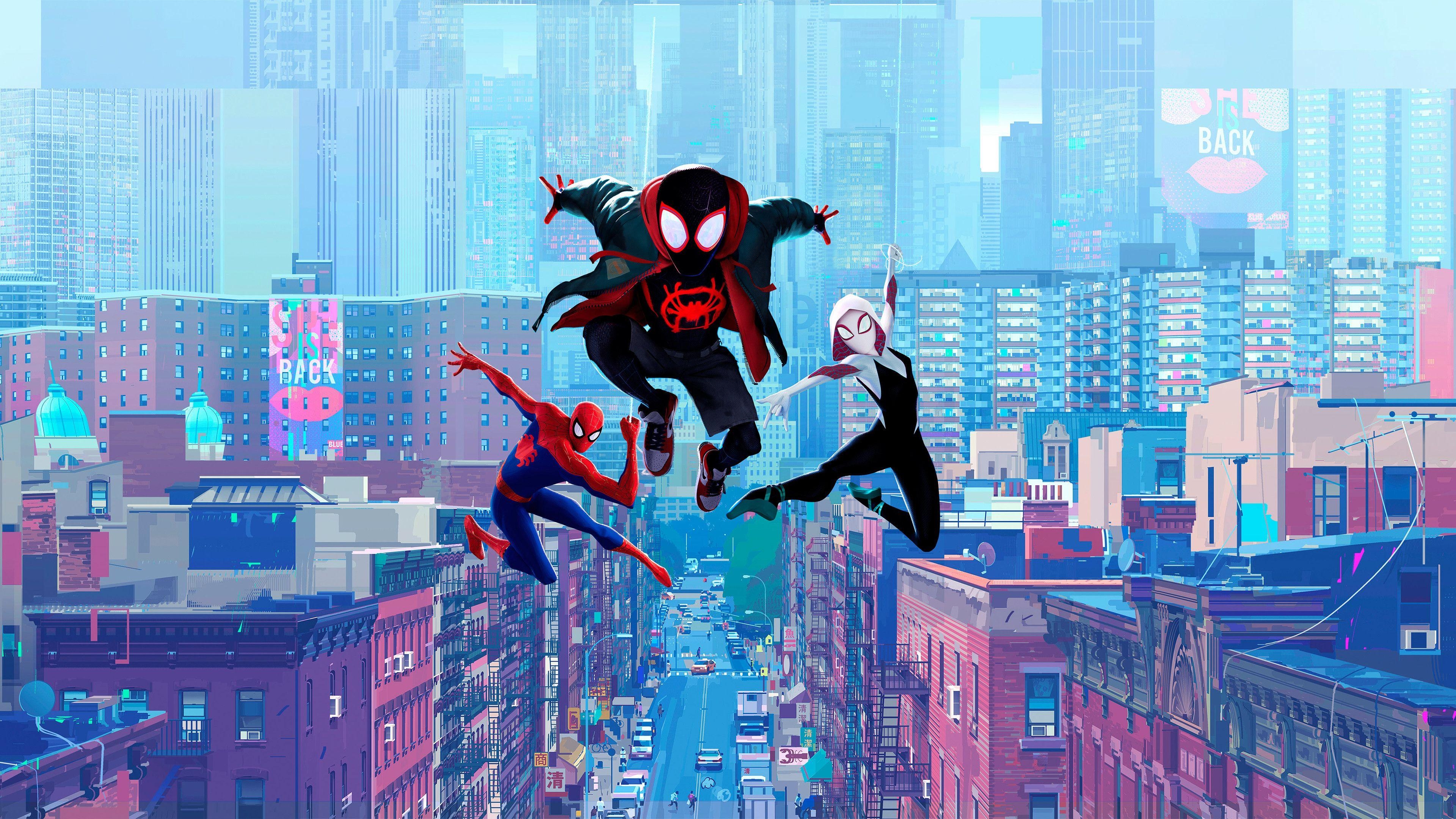 4K, Spider-Man, Spider-Verse, 2018, Film, 3840x2160 4K Desktop