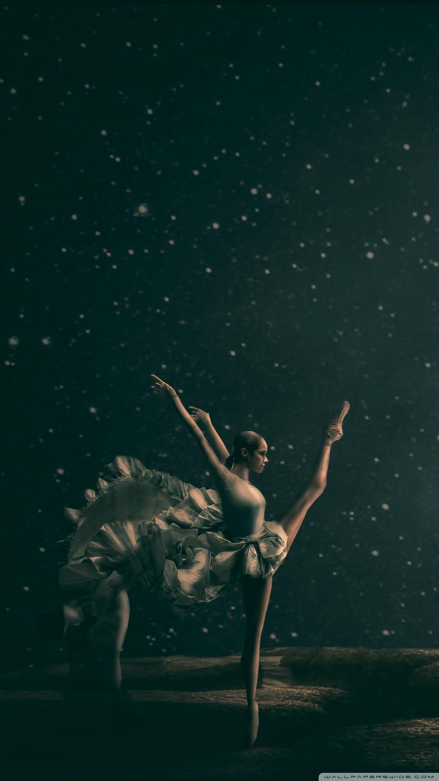 Tanz, Ballett, Mondschein, 4K, Hintergrundbild, 1440x2560 HD Handy