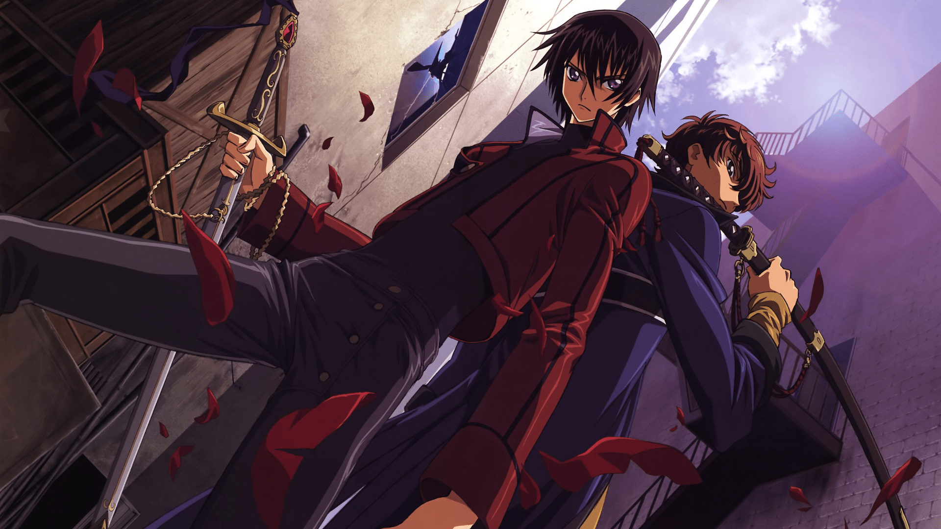 Lelouch Lamperouge, Suzaku Kururugi, Code Geass, Anime, 1920x1080 Full HD Desktop