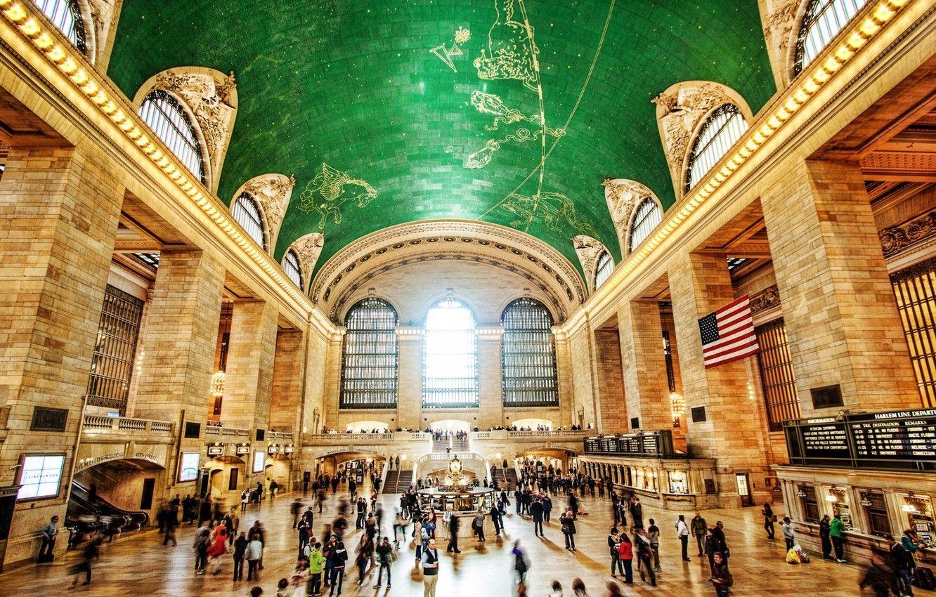 Grand Central Station, Innenraum, New York, Reisen, Architektur, 1340x850 HD Desktop