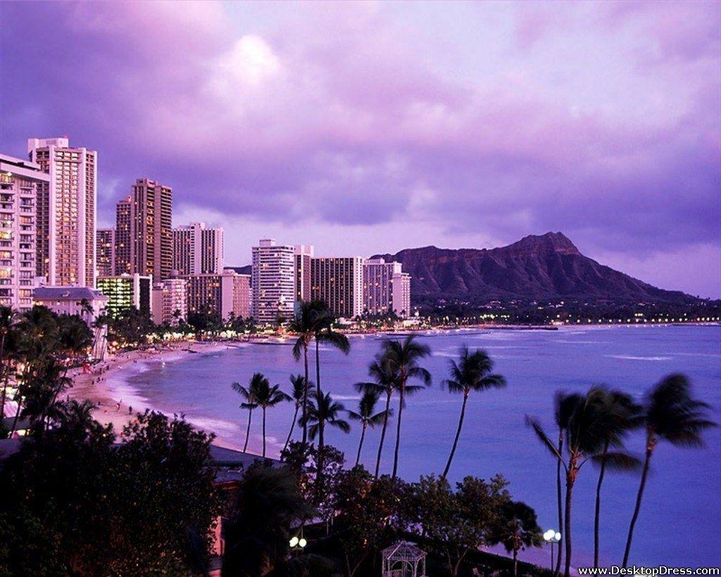 Desktop, Natur, Waikiki Strand, Oahu, Hawaii, 1030x820 HD Desktop