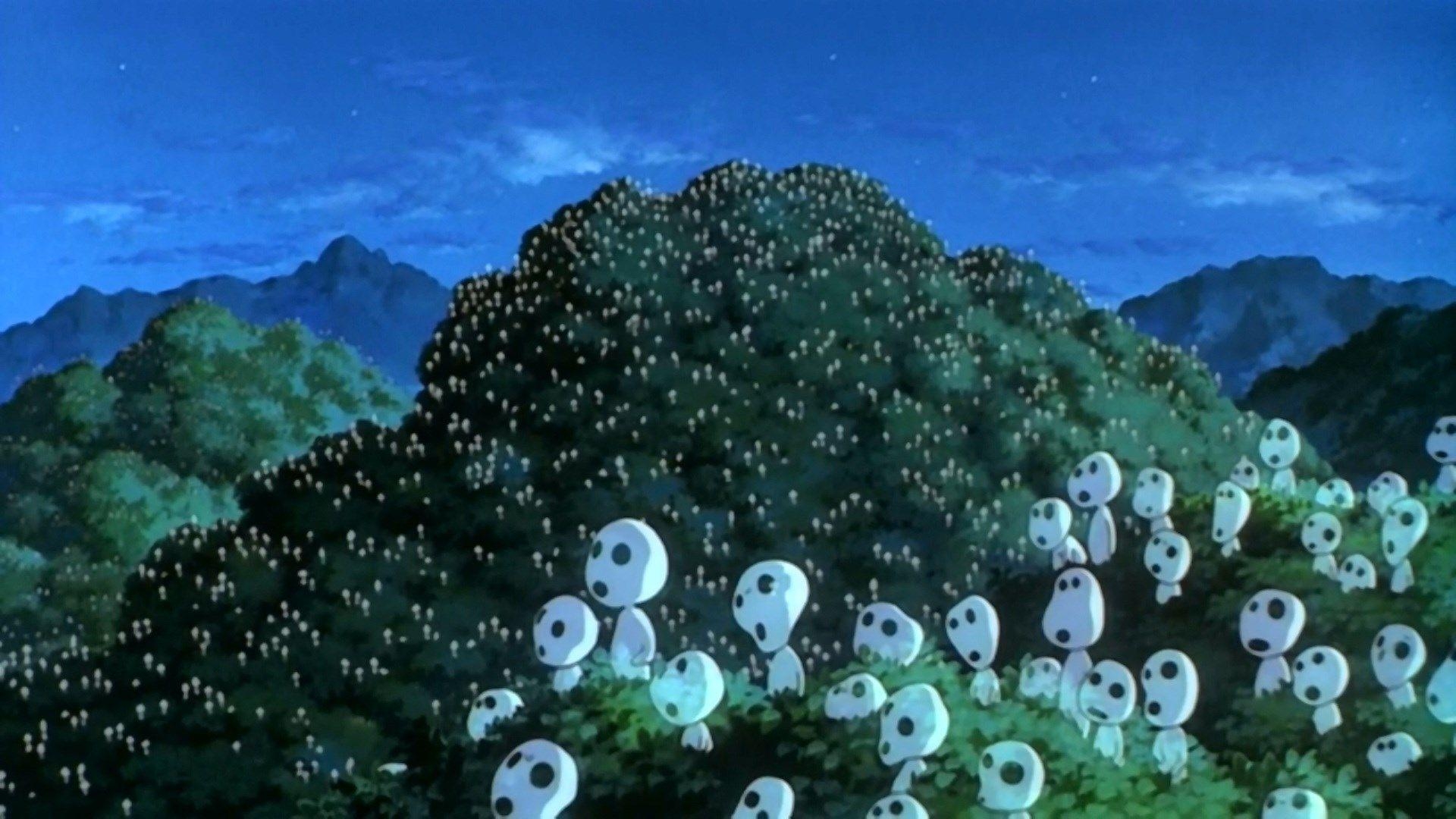 Prinzessin Mononoke Kostenlos, HD Bildschirm, Ashitaka, Wald, Kodama, 1920x1080 Full HD Desktop