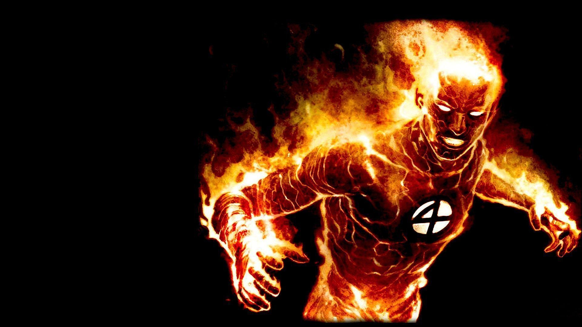 Human Torch, Comics, Wallpaper, Superheld, Marvel, 1920x1080 Full HD Desktop