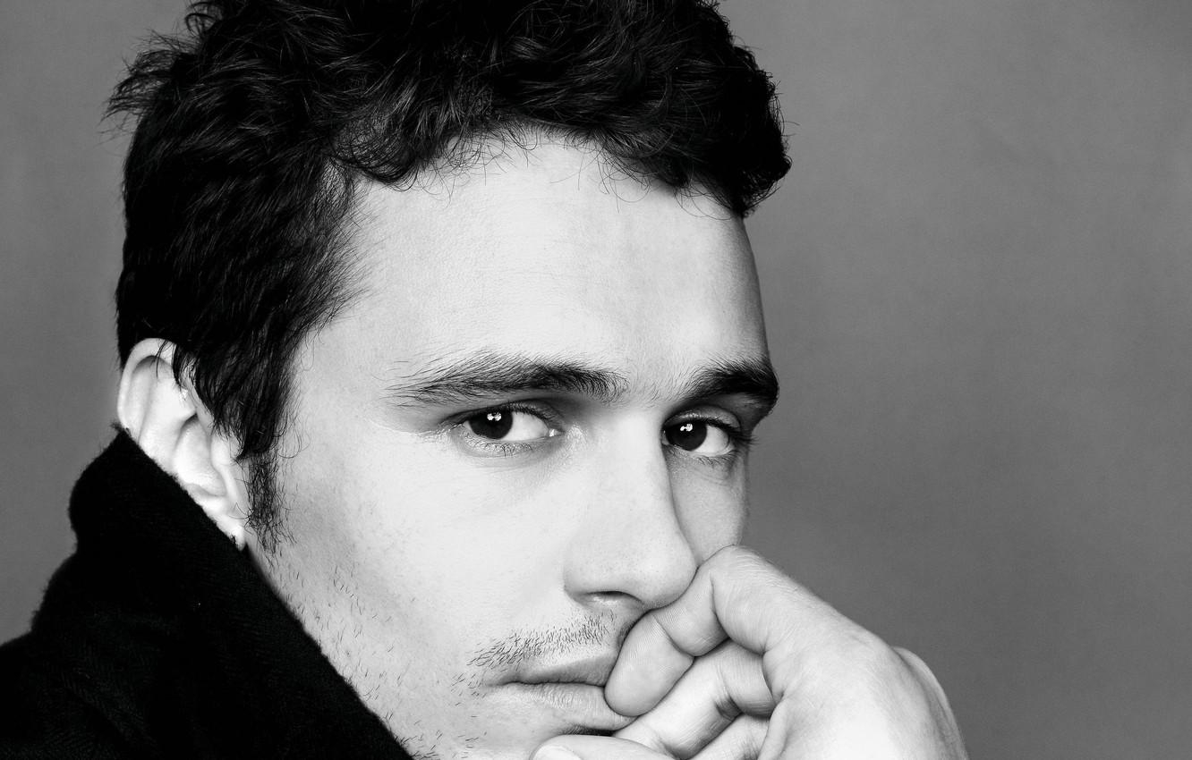 James Franco, Schwarz-Weiß, Männlicher Schauspieler, Desktop-Bild, Männer, 1340x850 HD Desktop