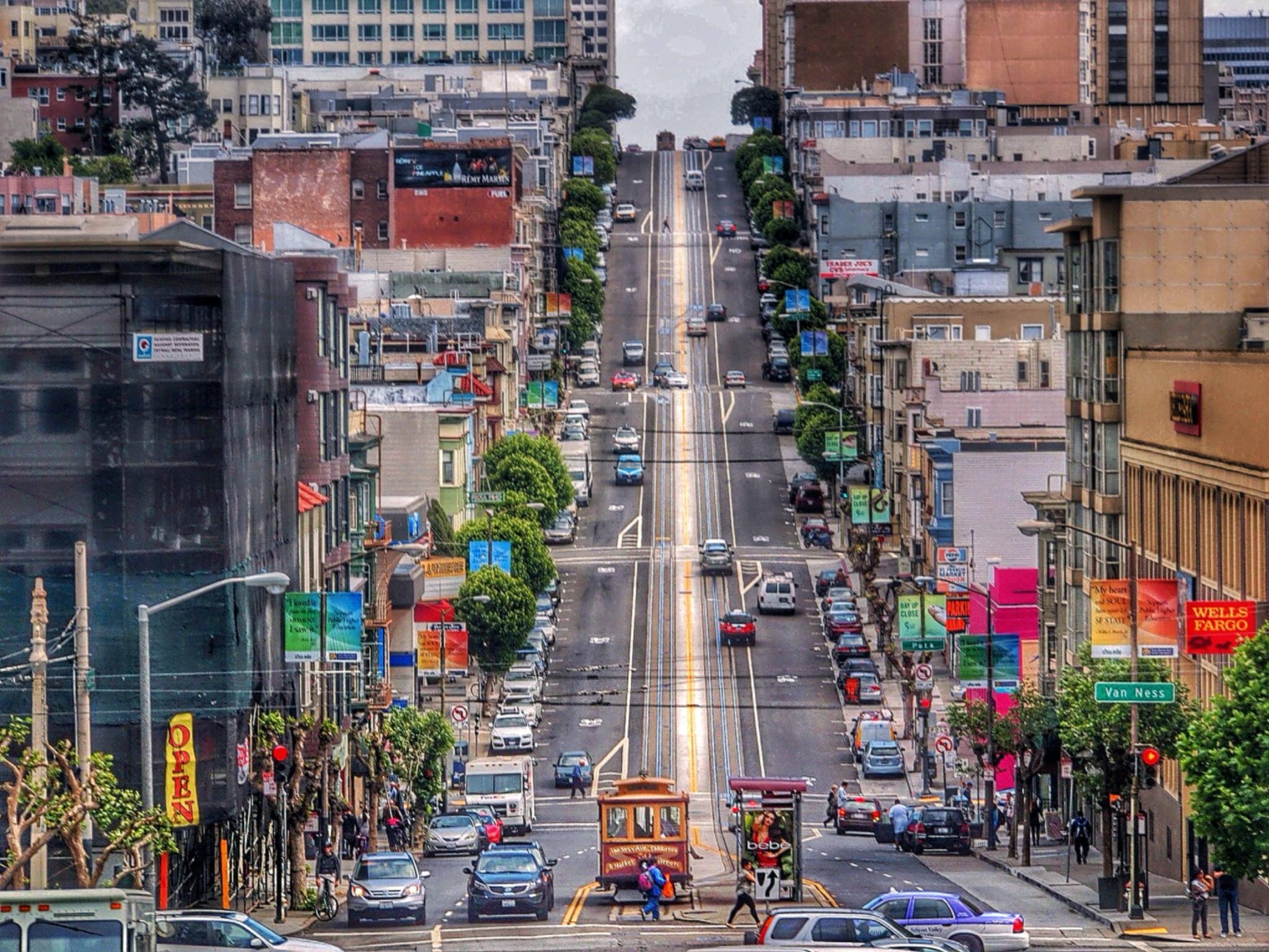 San Francisco, Hügelige Straßen, HD, Stadt, Reise, 2050x1540 HD Desktop