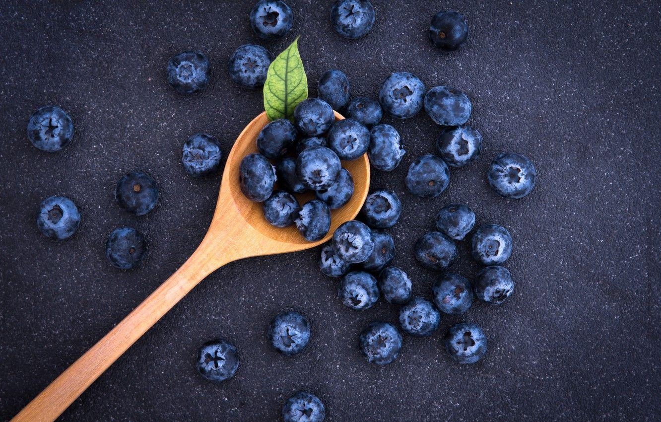 Blaubeeren, Löffel, Frisch, Beeren, Essen, 1340x850 HD Desktop