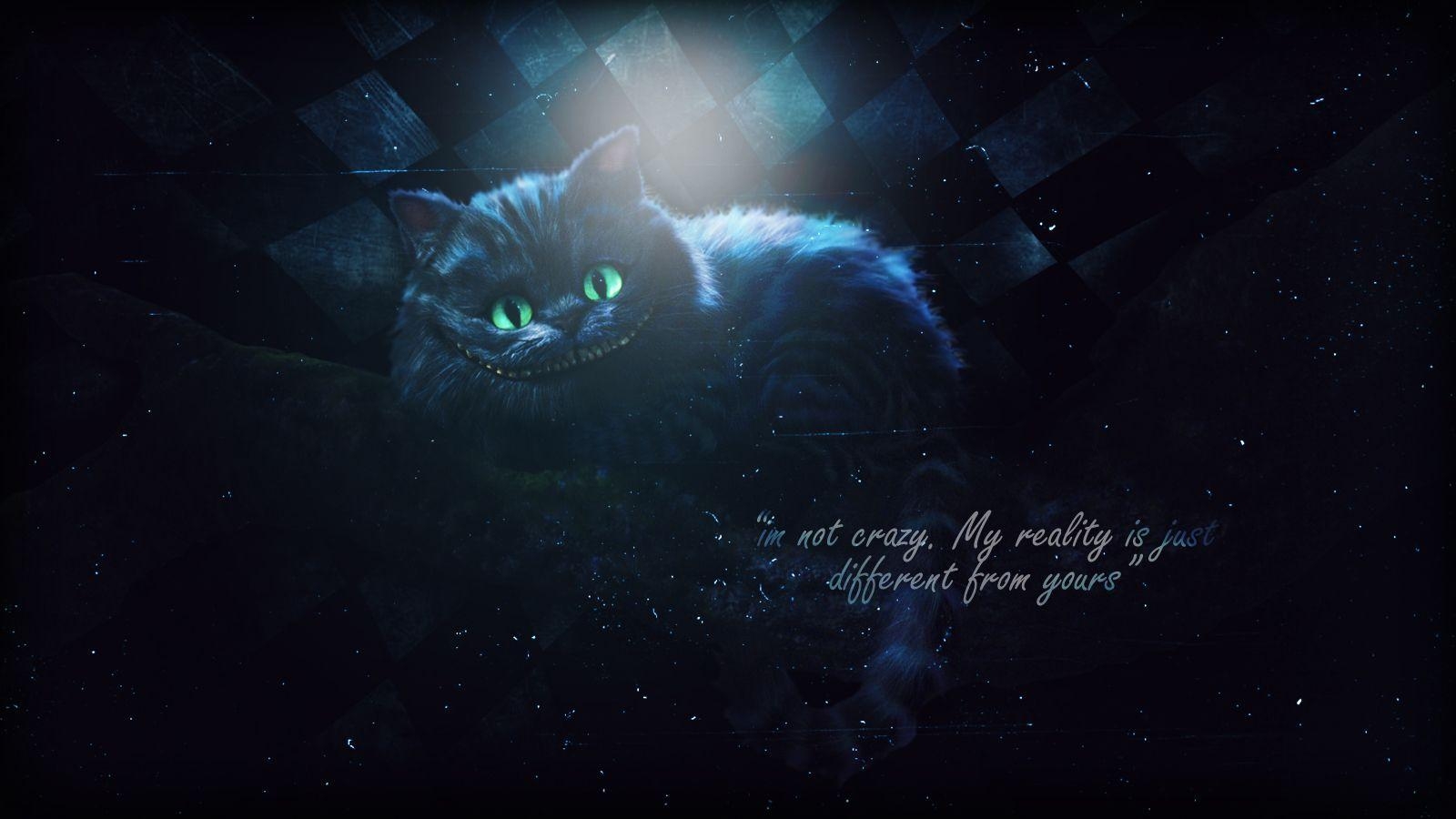 Cheshire Cat, Cartoon, Alice im Wunderland, Grinsekatze, Fantasy-Bild, 1600x900 HD Desktop