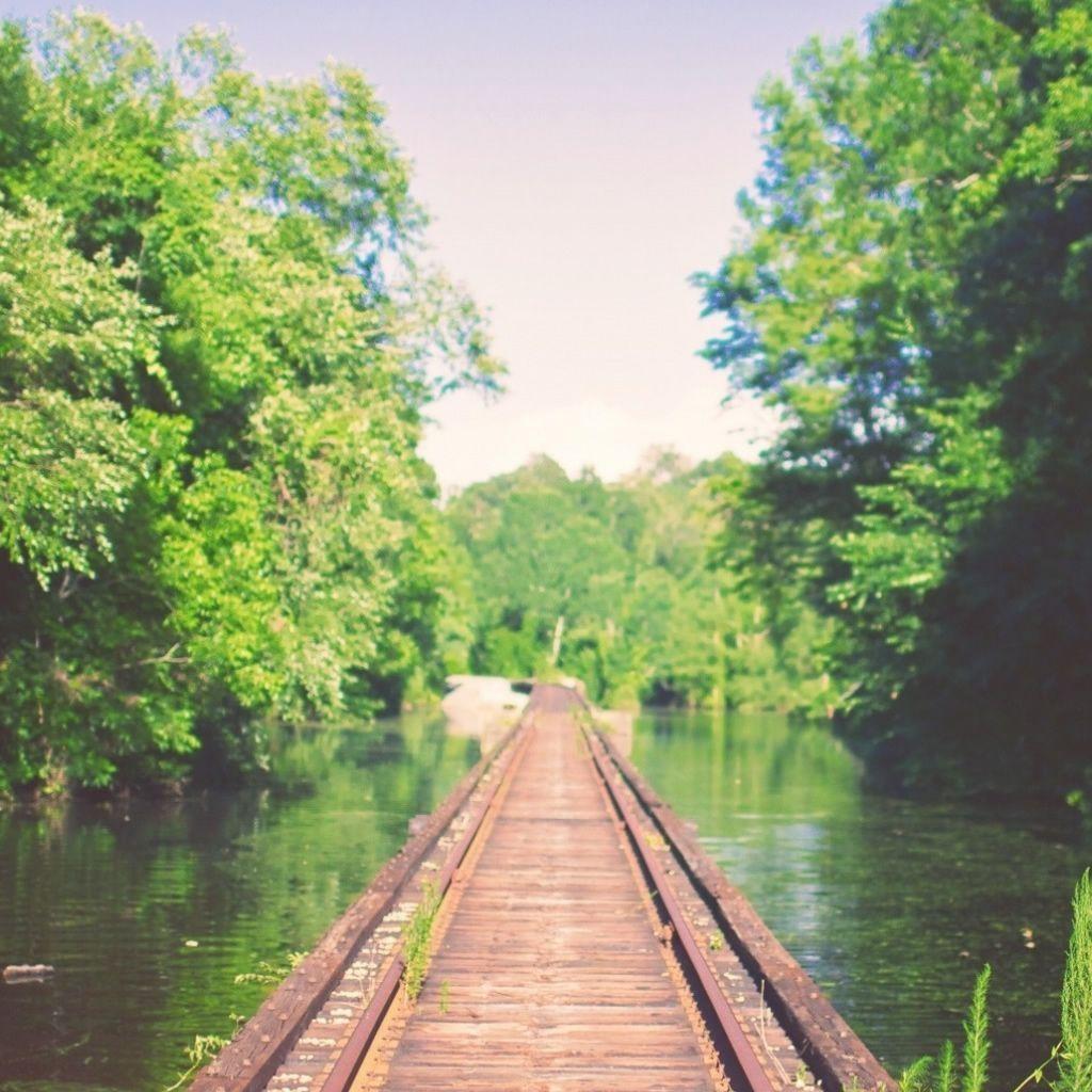 Eisenbahnbrücke, Mississippi, Überschwemmung, Louisiana, iPad, 1030x1030 HD Handy