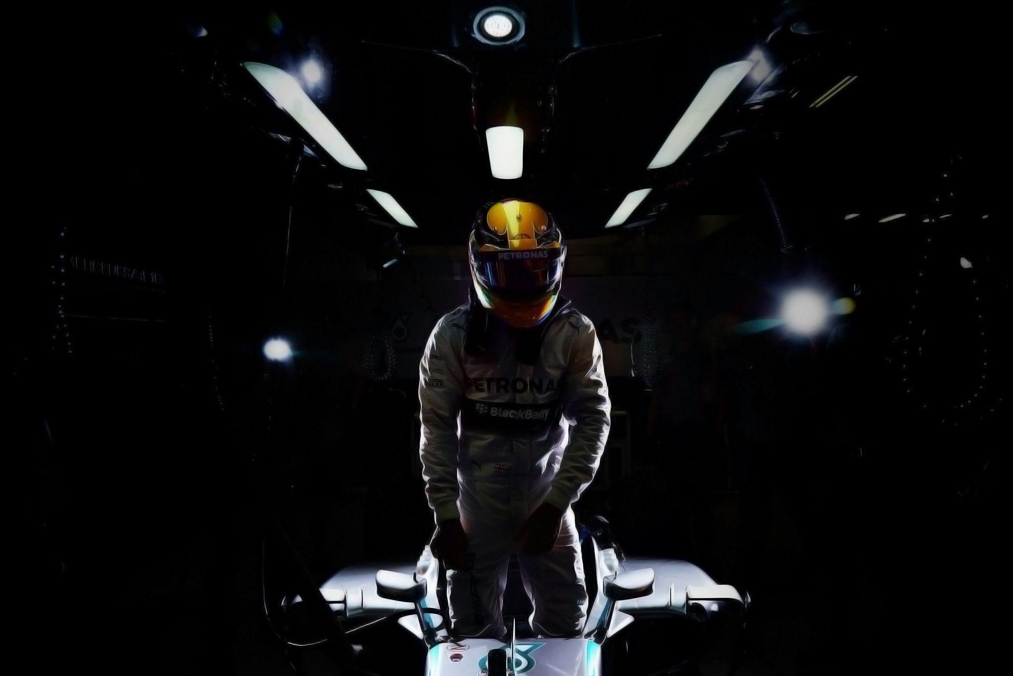 Lewis Hamilton, AMG, Petronas, Formel 1, Garage, 2050x1370 HD Desktop