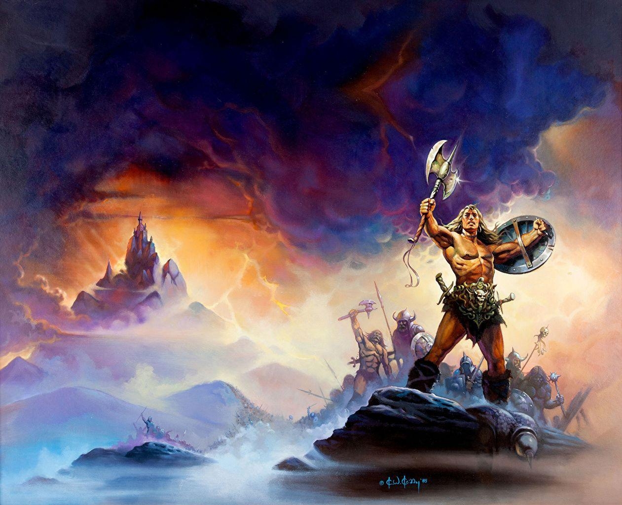 Conan der Barbar, 2011, Waffen, Schilde, Axtkämpfer, 1270x1030 HD Desktop