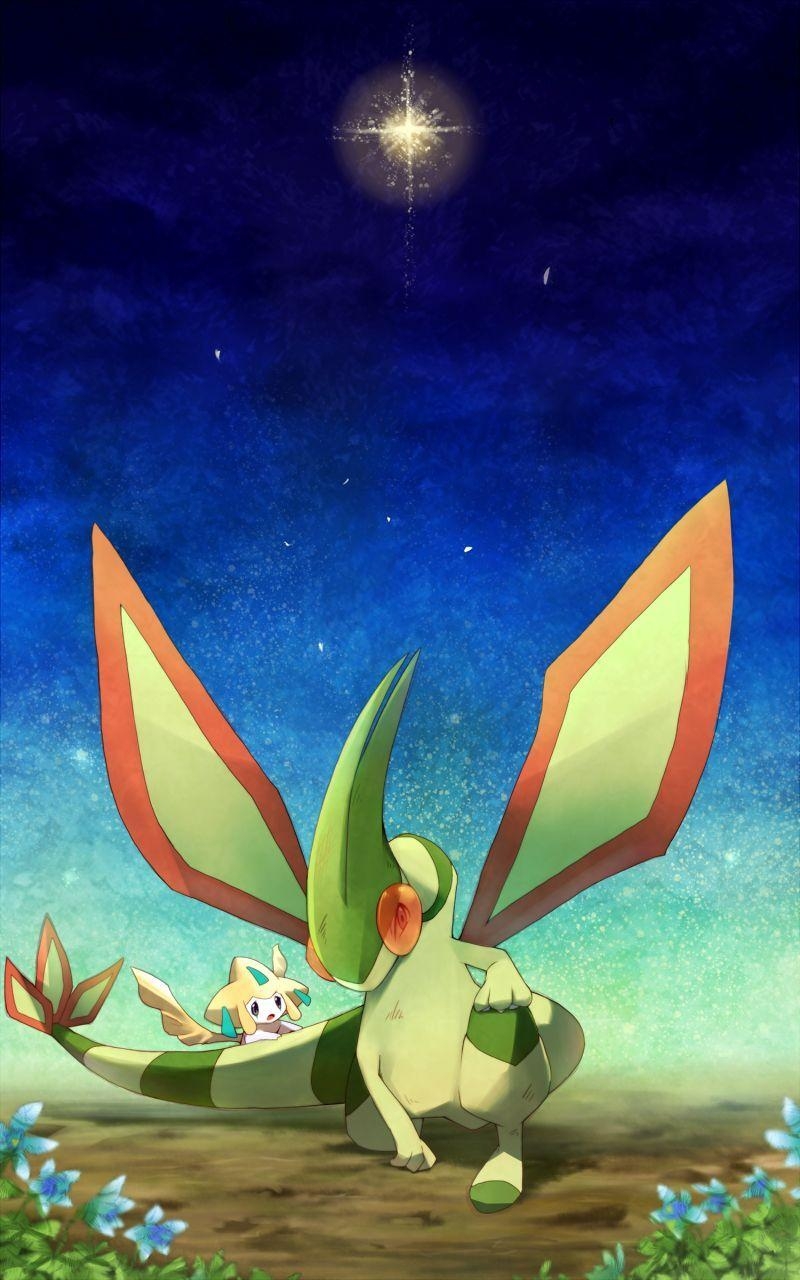 Flygon, Jirachi, Pokémon, Drache, Bild, 800x1280 HD Handy