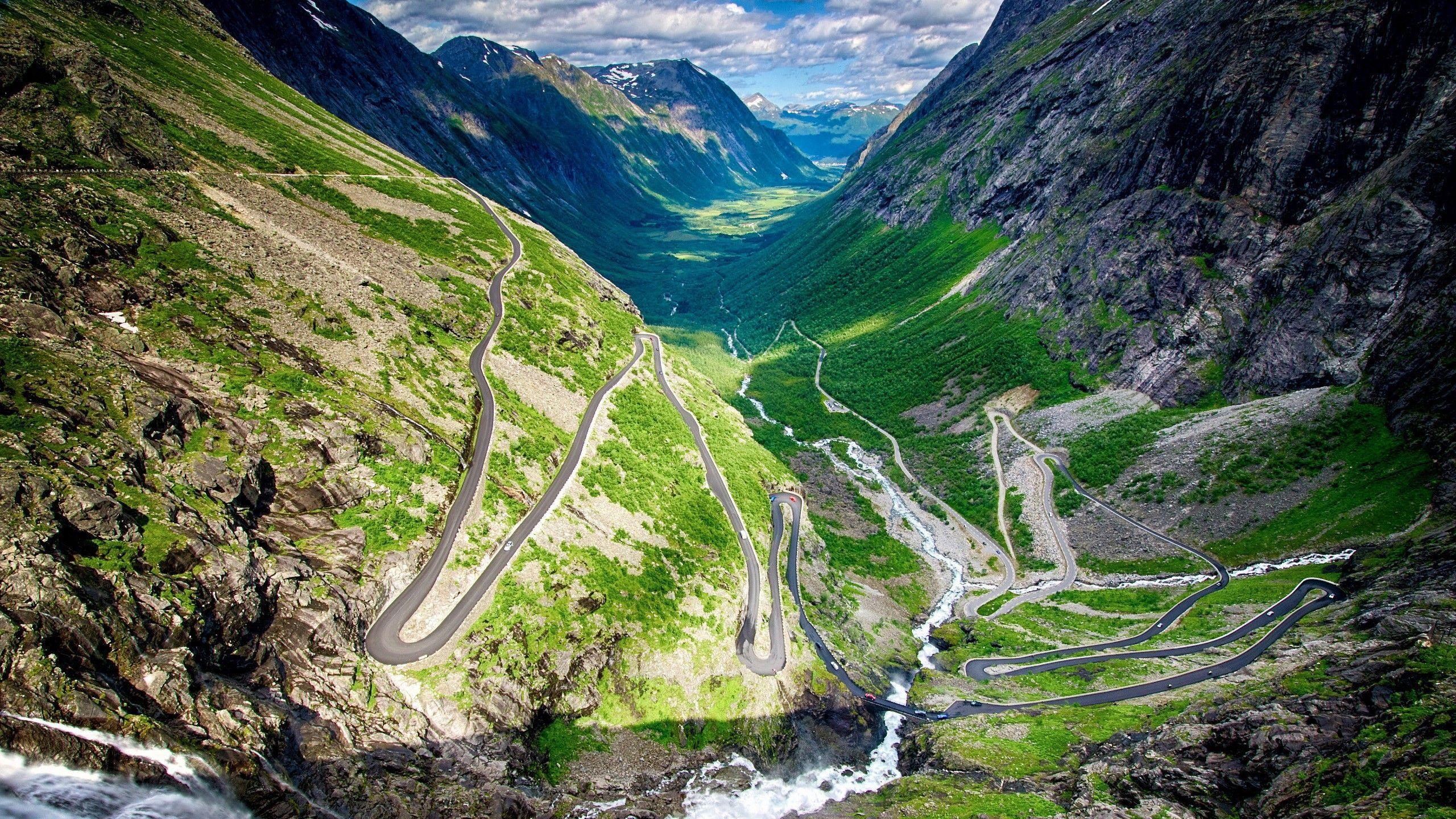 Trollstigen, Norwegen, Reisen, Landschaft, täglich, 2560x1440 HD Desktop