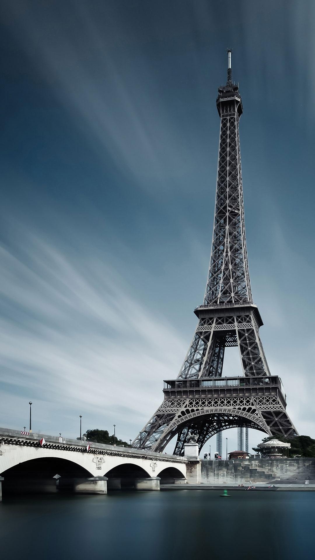 Eiffelturm, Hintergrund, Paris, Frankreich, Sehenswürdigkeit, 1080x1920 Full HD Handy