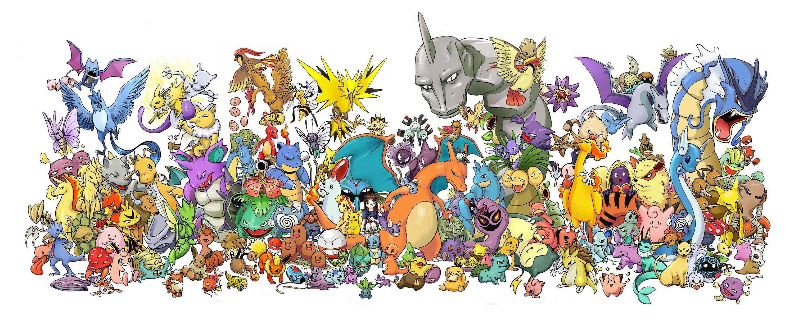 Pokemon Anime, Desktop, Handy, Ash Ketchum, Pikachu, 3000x1210 Dual Screen Desktop