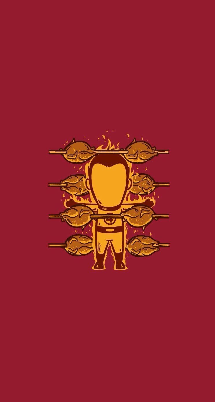 Human Torch, Brathähnchen, Superheld, Mensch, Jobs, 750x1400 HD Handy